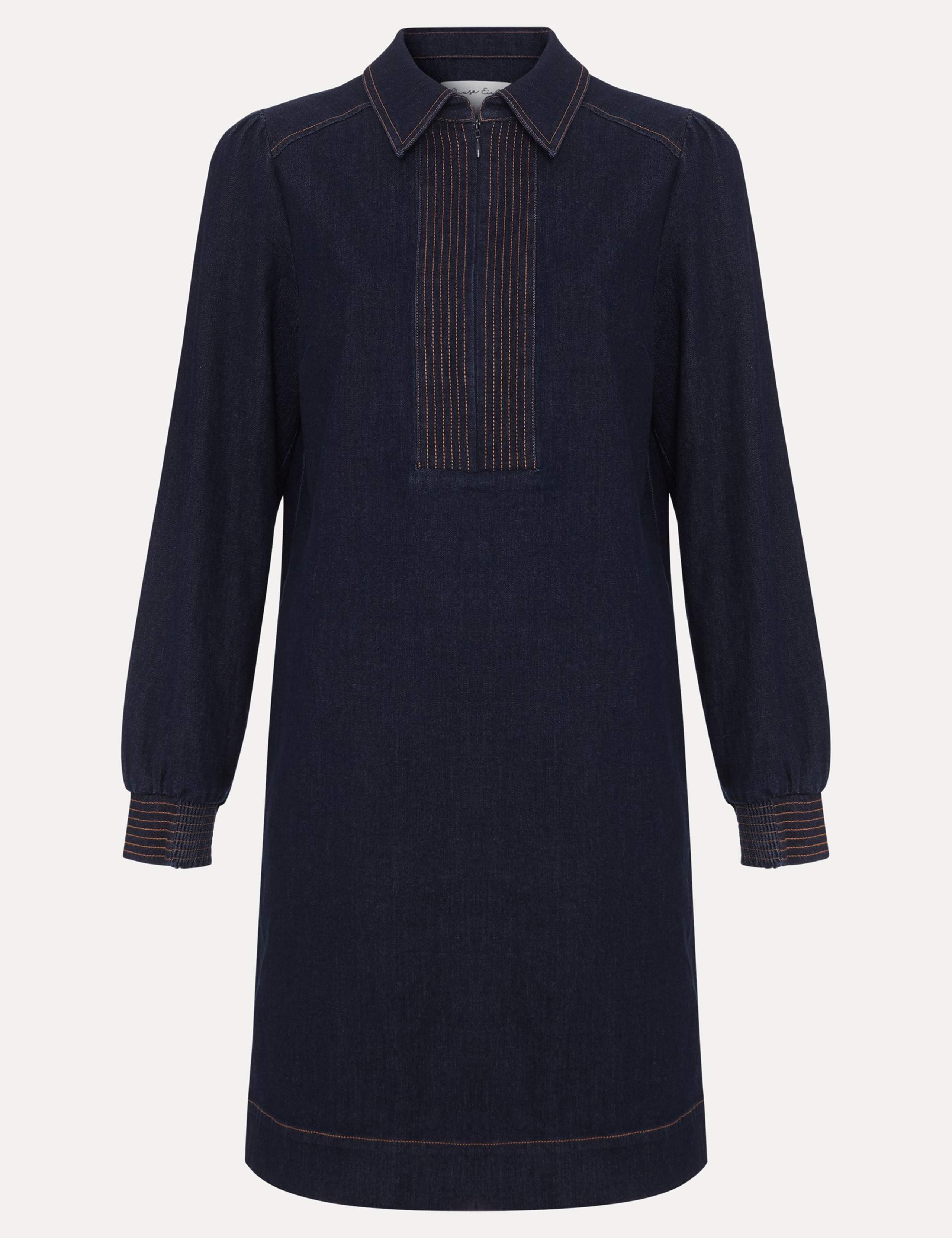 Denim Mini Shirt Dress 2 of 6