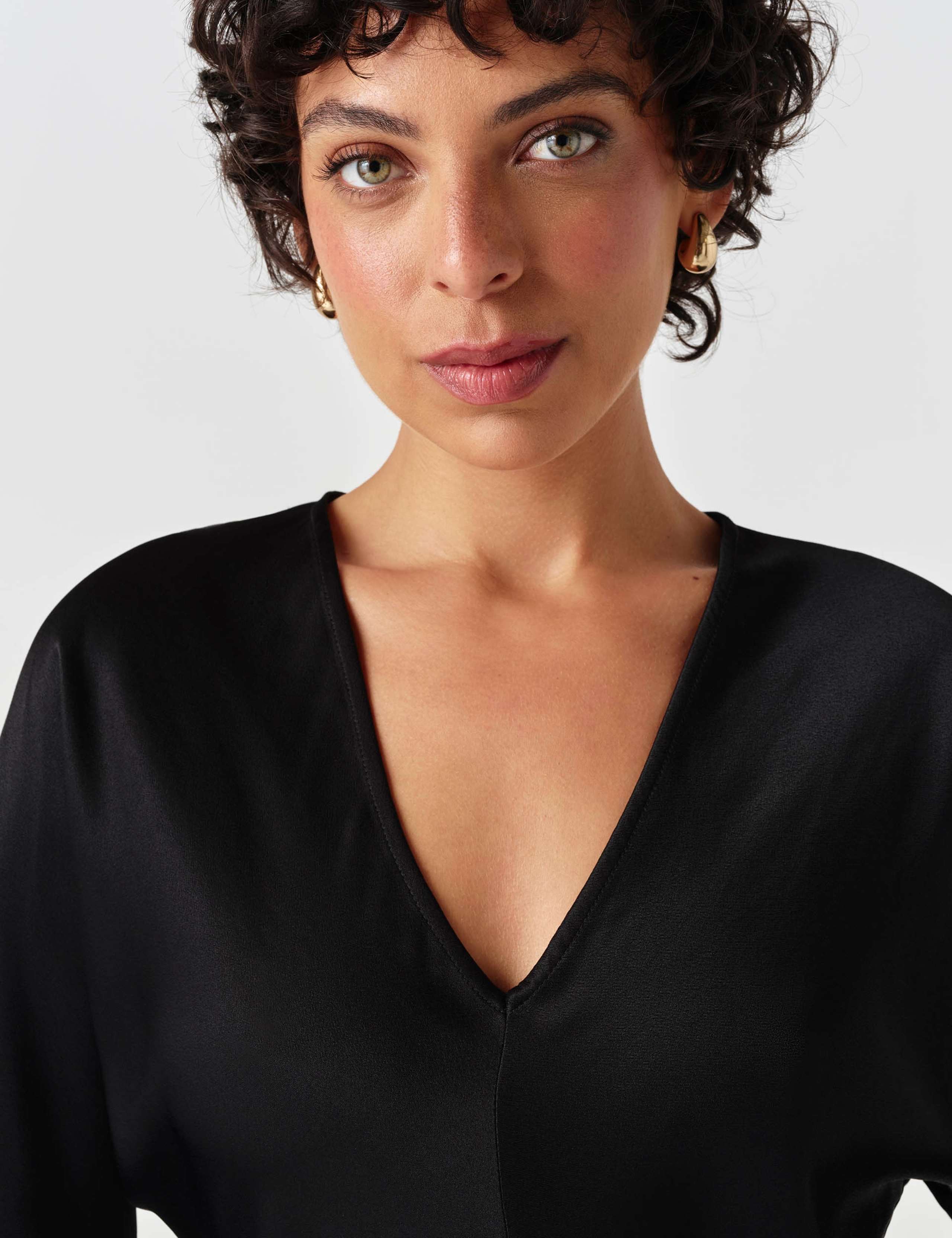 Satin V-Neck Top 5 of 7