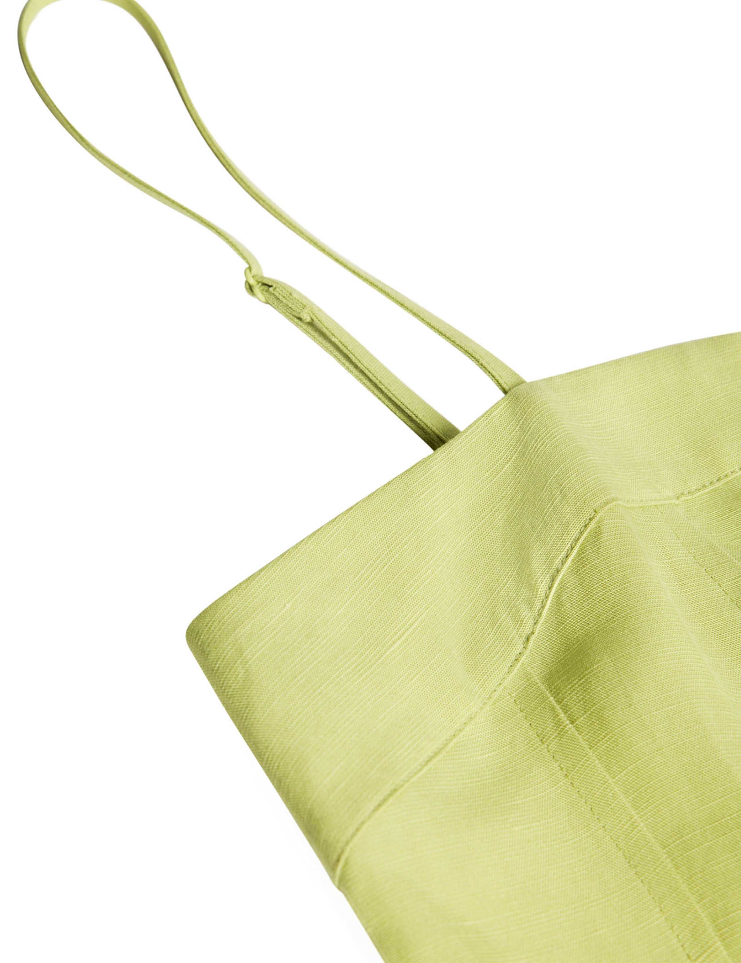 Linen Blend Waisted Midi Dress 3 of 6