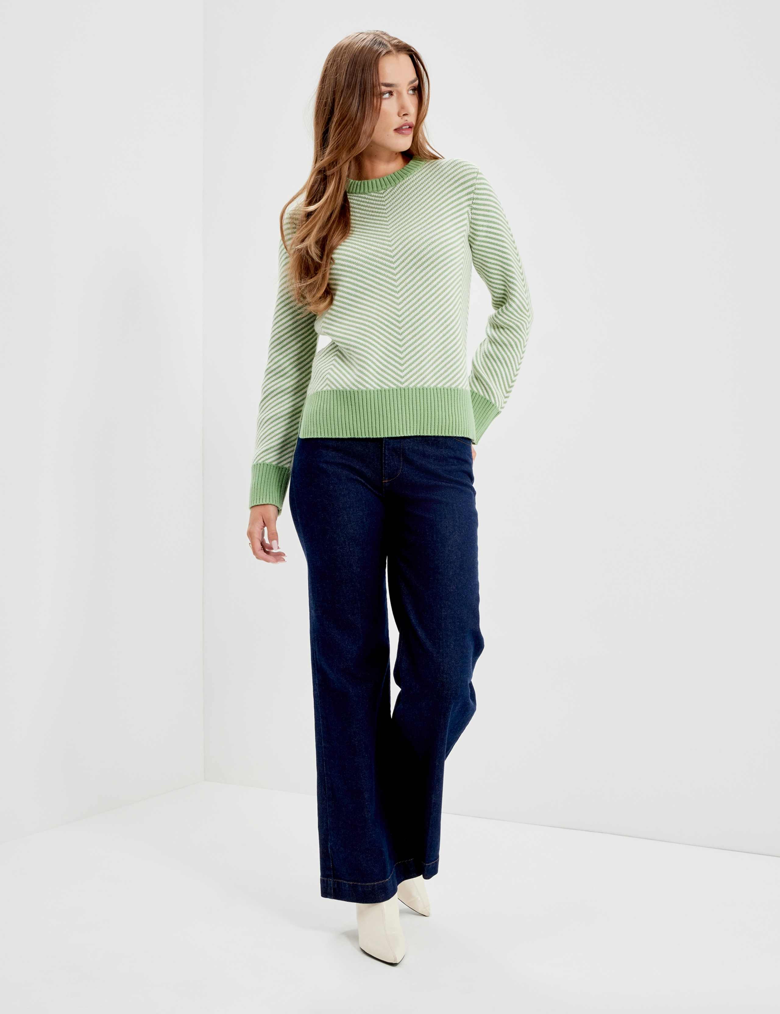 Cotton Rich Striped Crew Neck Jumper 2 of 10