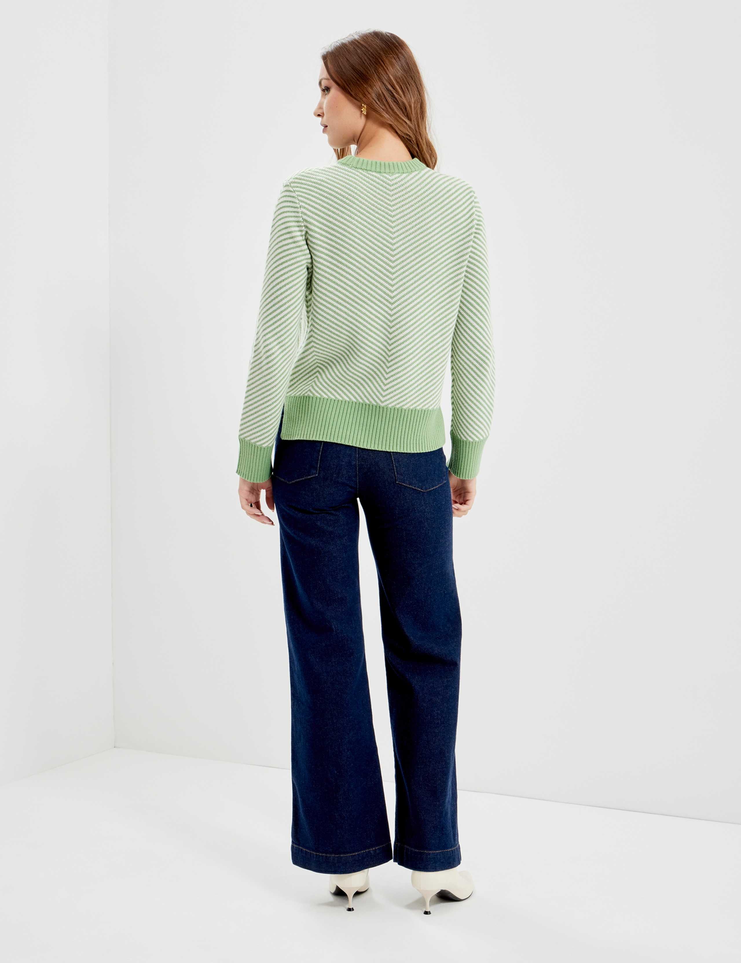 Cotton Rich Striped Crew Neck Jumper 5 of 10