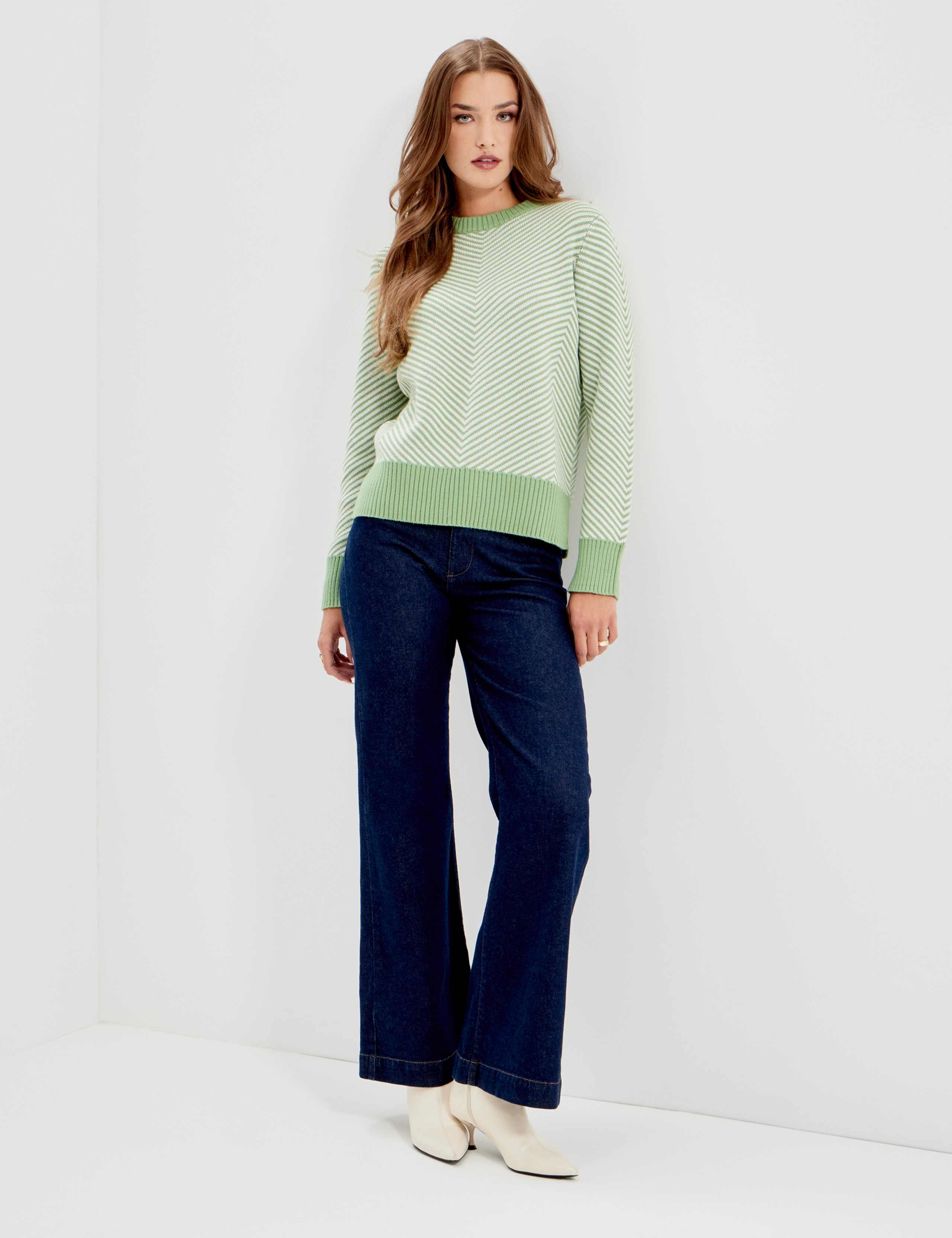 Cotton Rich Striped Crew Neck Jumper 8 of 10