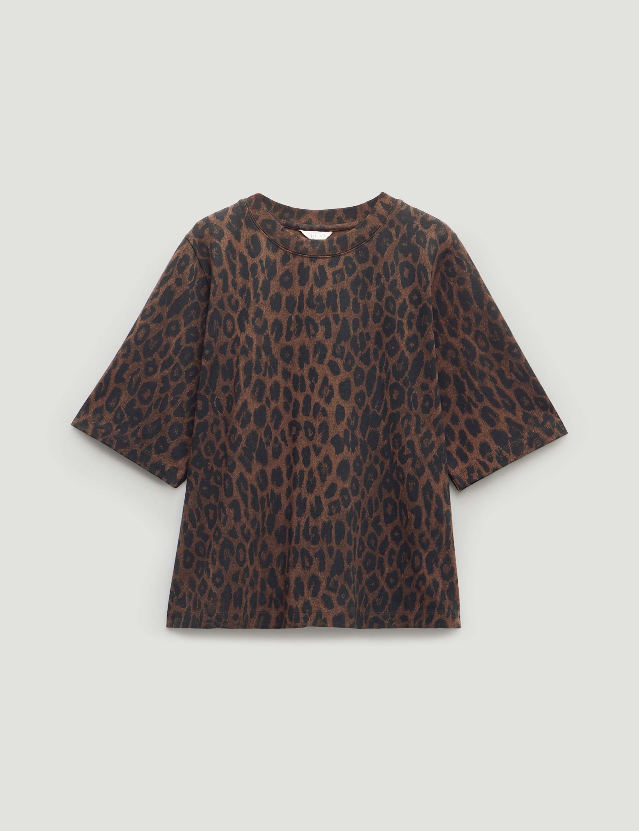 Pure Cotton Leopard Print T-Shirt 2 of 5