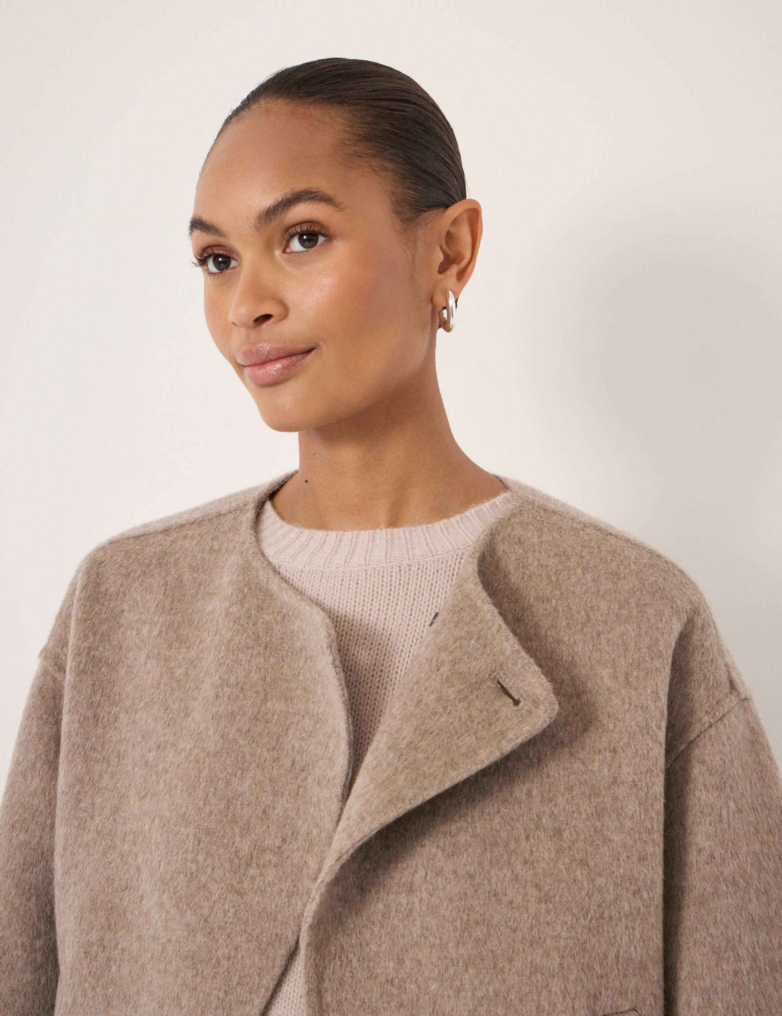 Pure Wool Collarless Short Jacket 5 of 6