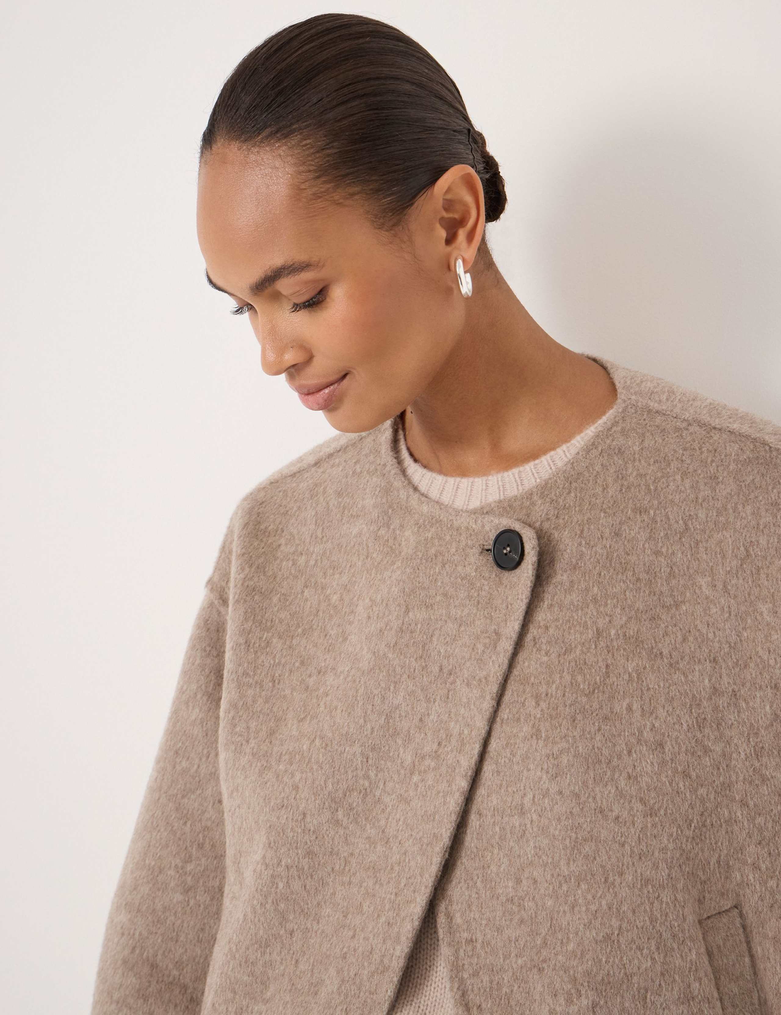 Pure Wool Collarless Short Jacket 6 of 6