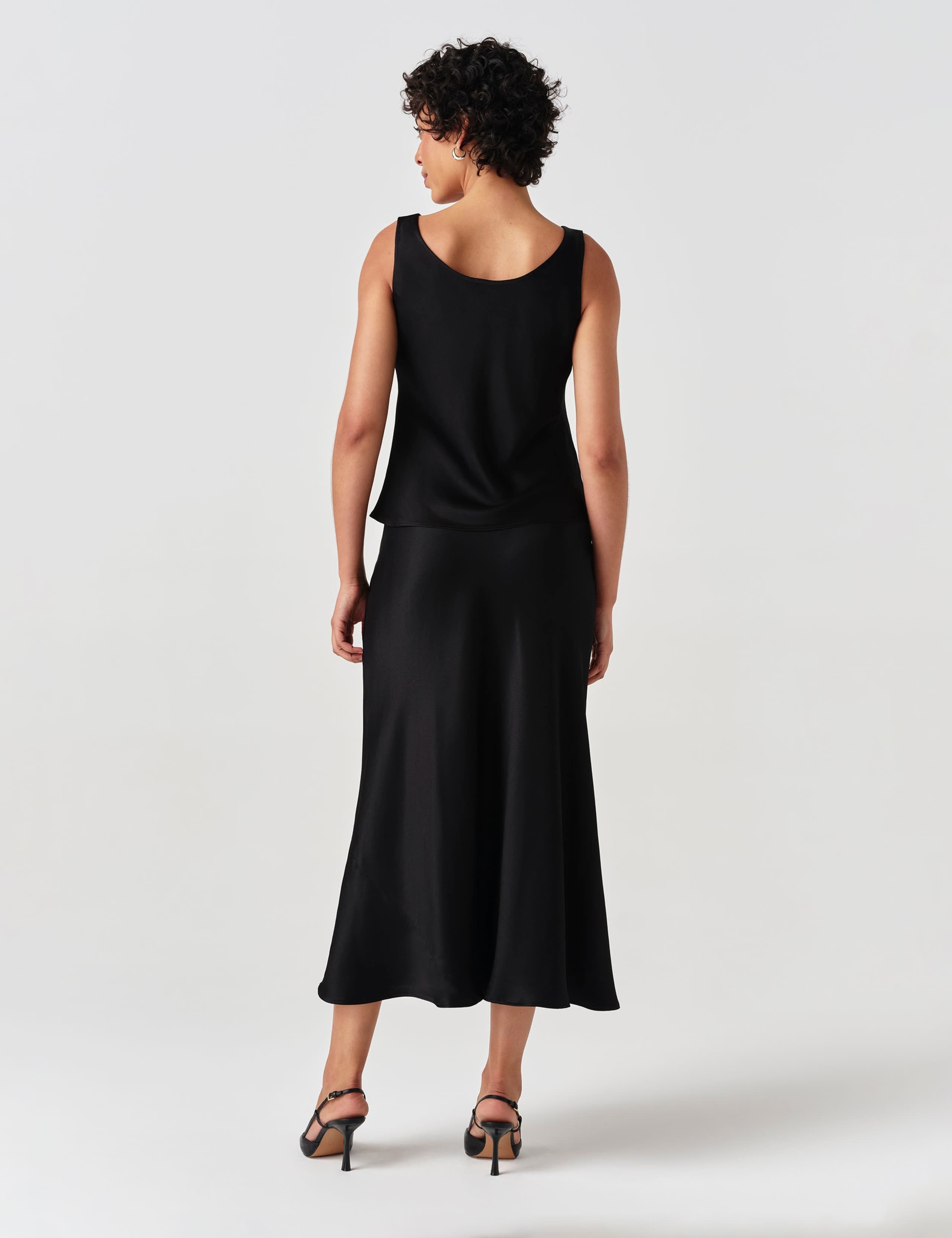 Satin Cowl Neck Vest Top 4 of 6