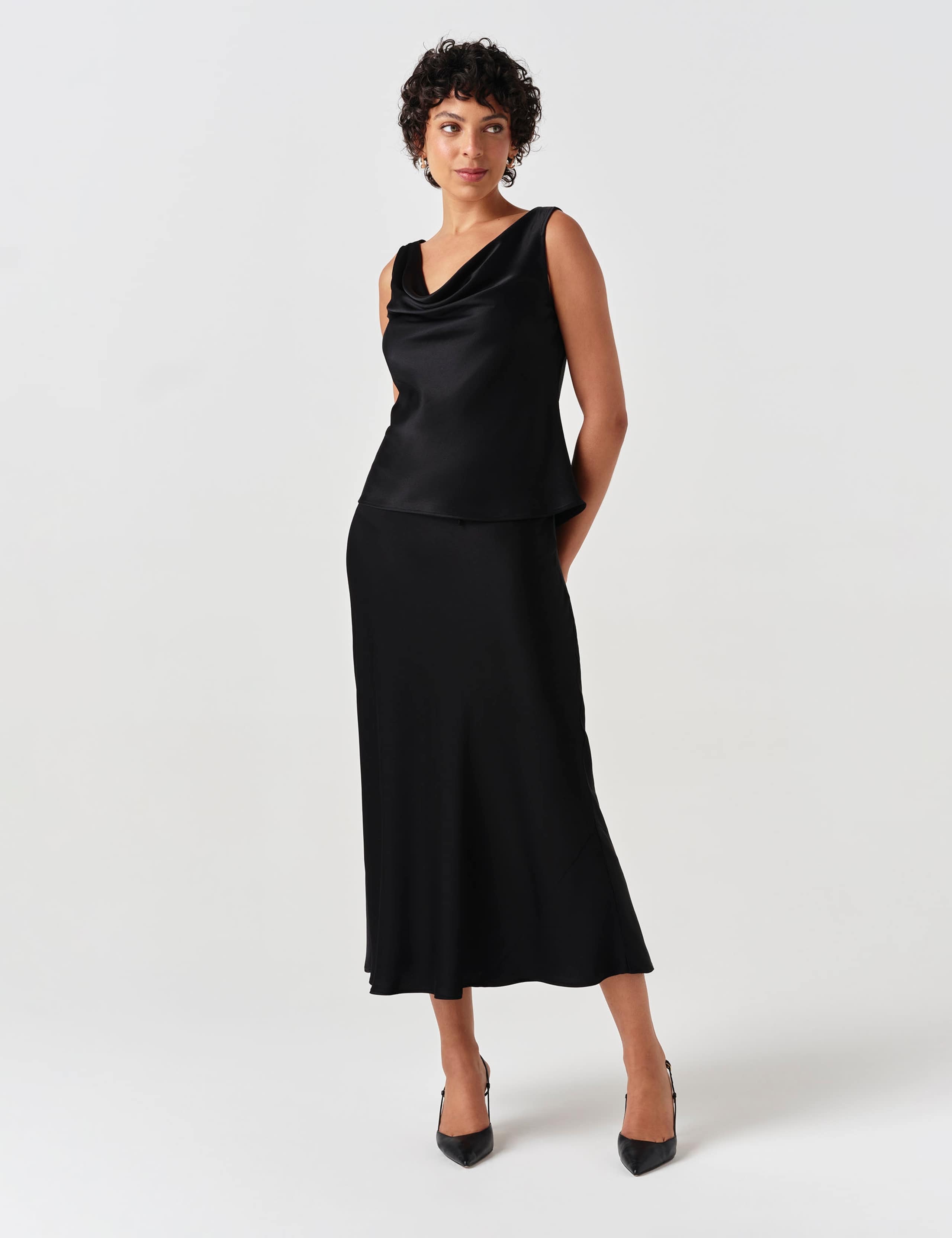 Satin Cowl Neck Vest Top 6 of 6