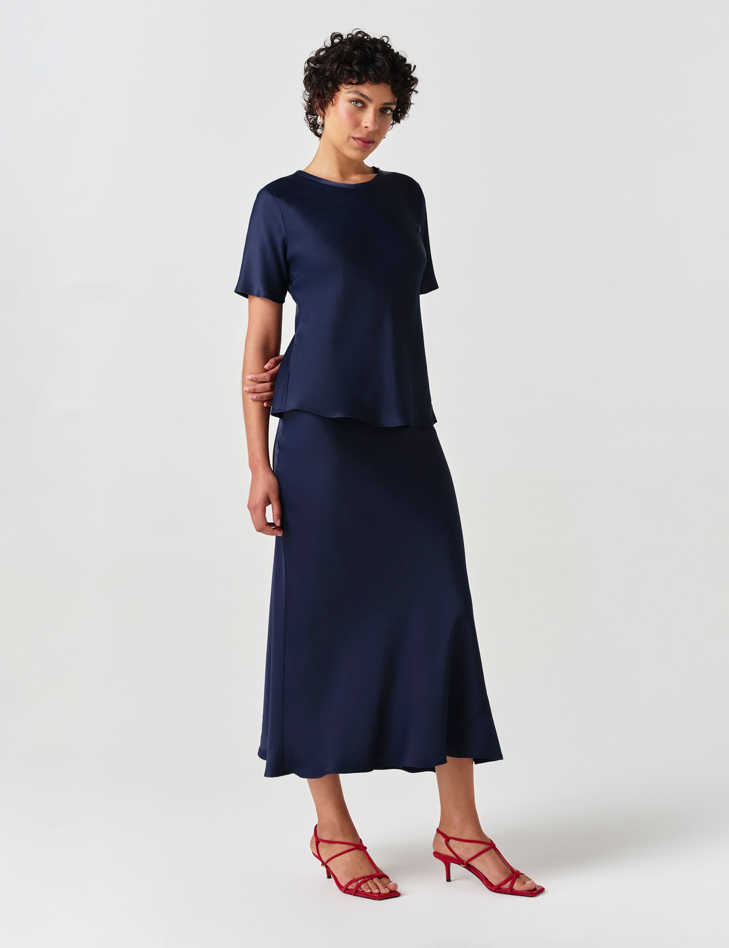 Satin Short Sleeve Top 3 of 5