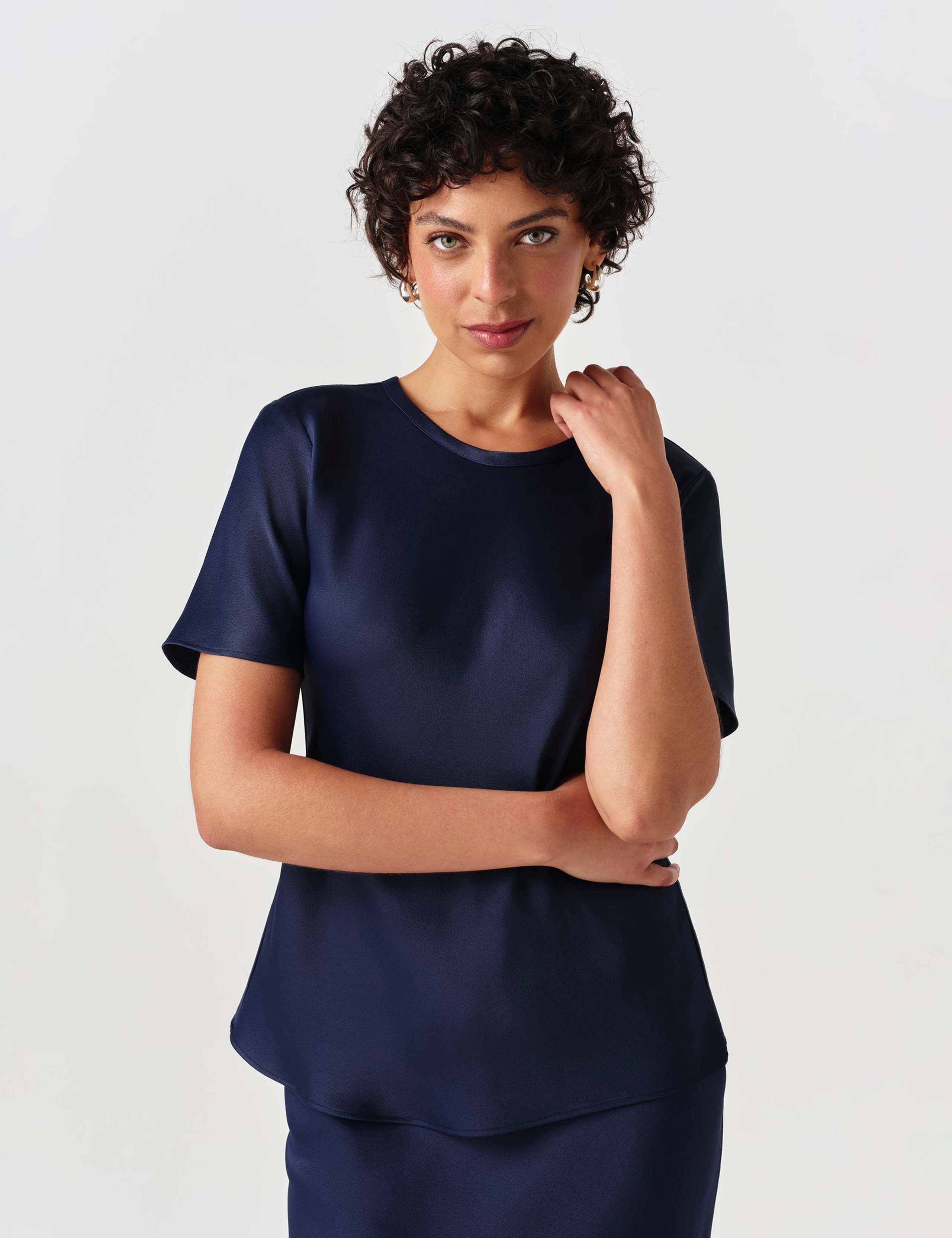 Satin Short Sleeve Top 5 of 5