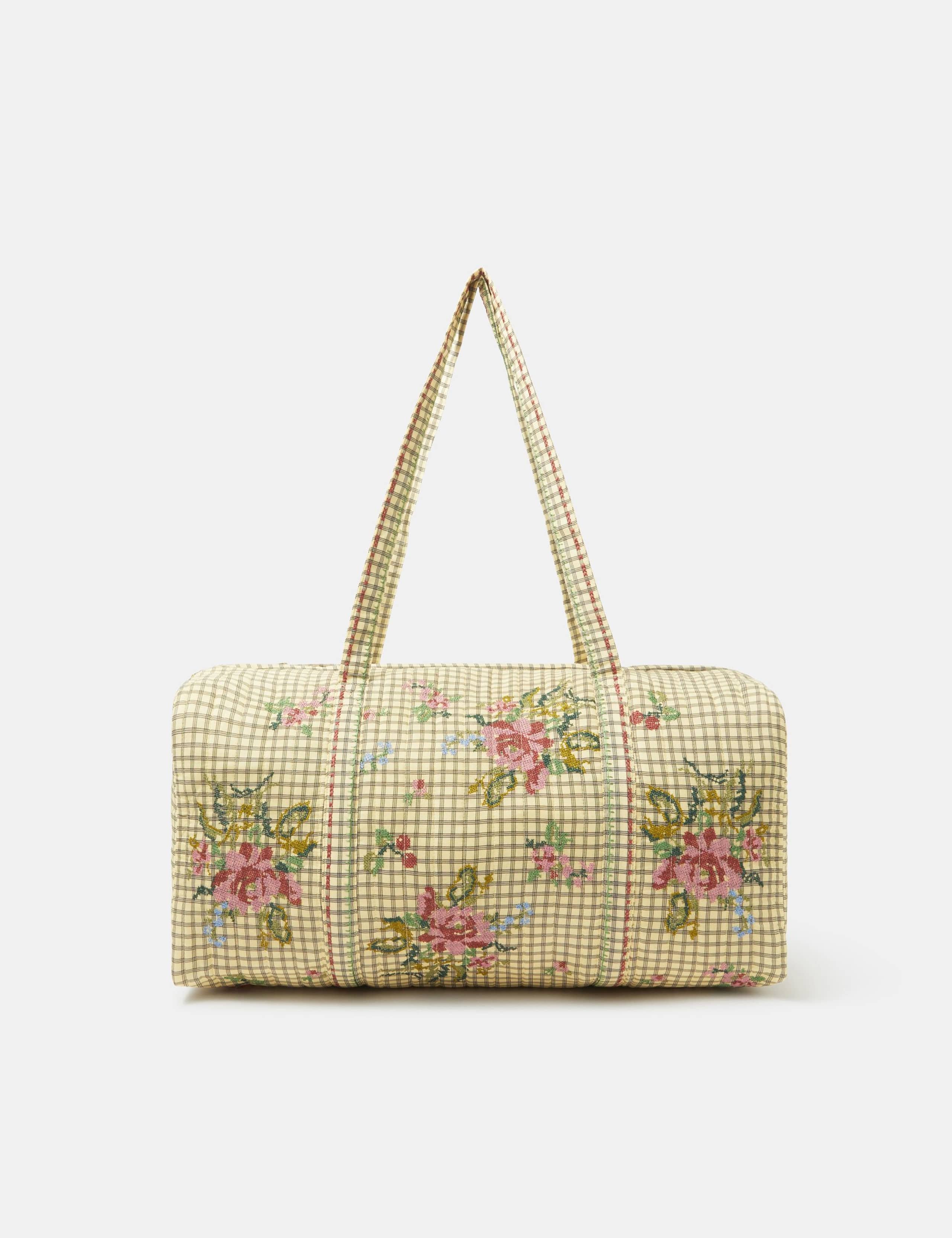 Pure Cotton Embroidered Weekend Bag 2 of 5