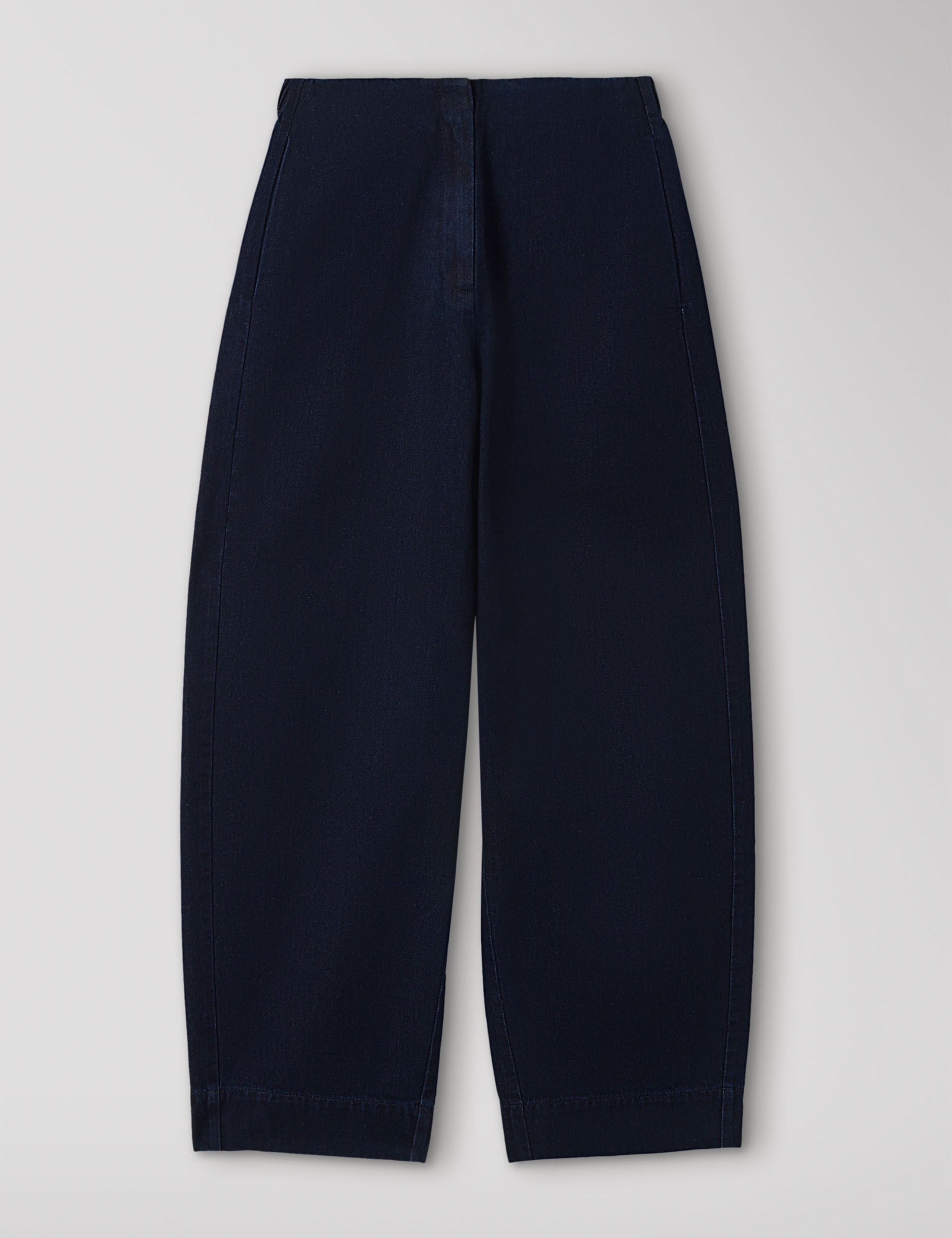 Denim Ankle Grazer Barrel Leg Trousers 2 of 5