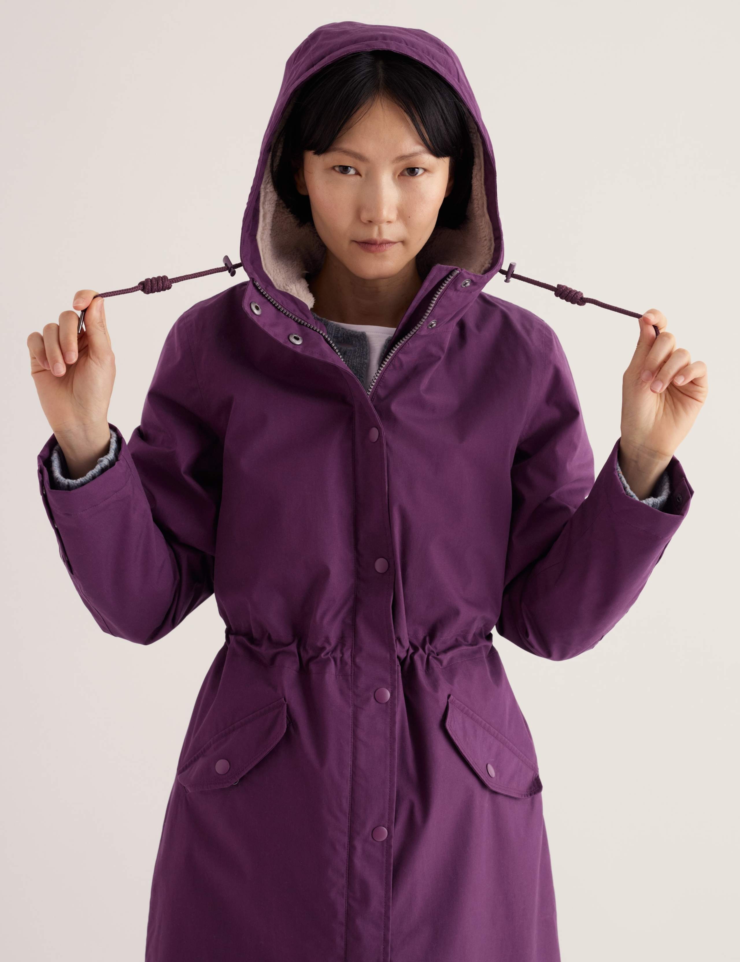 Cotton Rich Waterproof Hooded Parka Raincoat 3 of 5