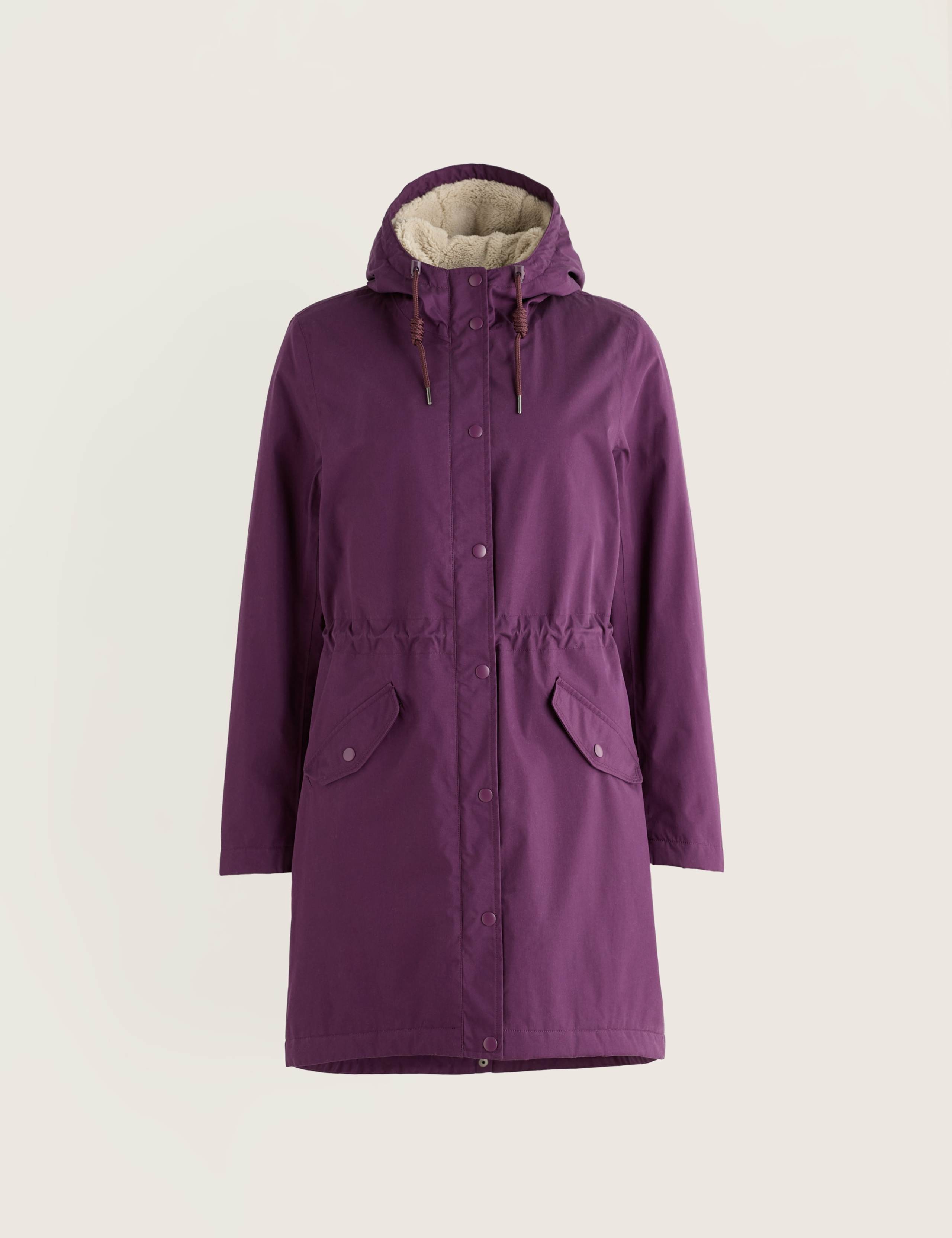 Cotton Rich Waterproof Hooded Parka Raincoat 2 of 5