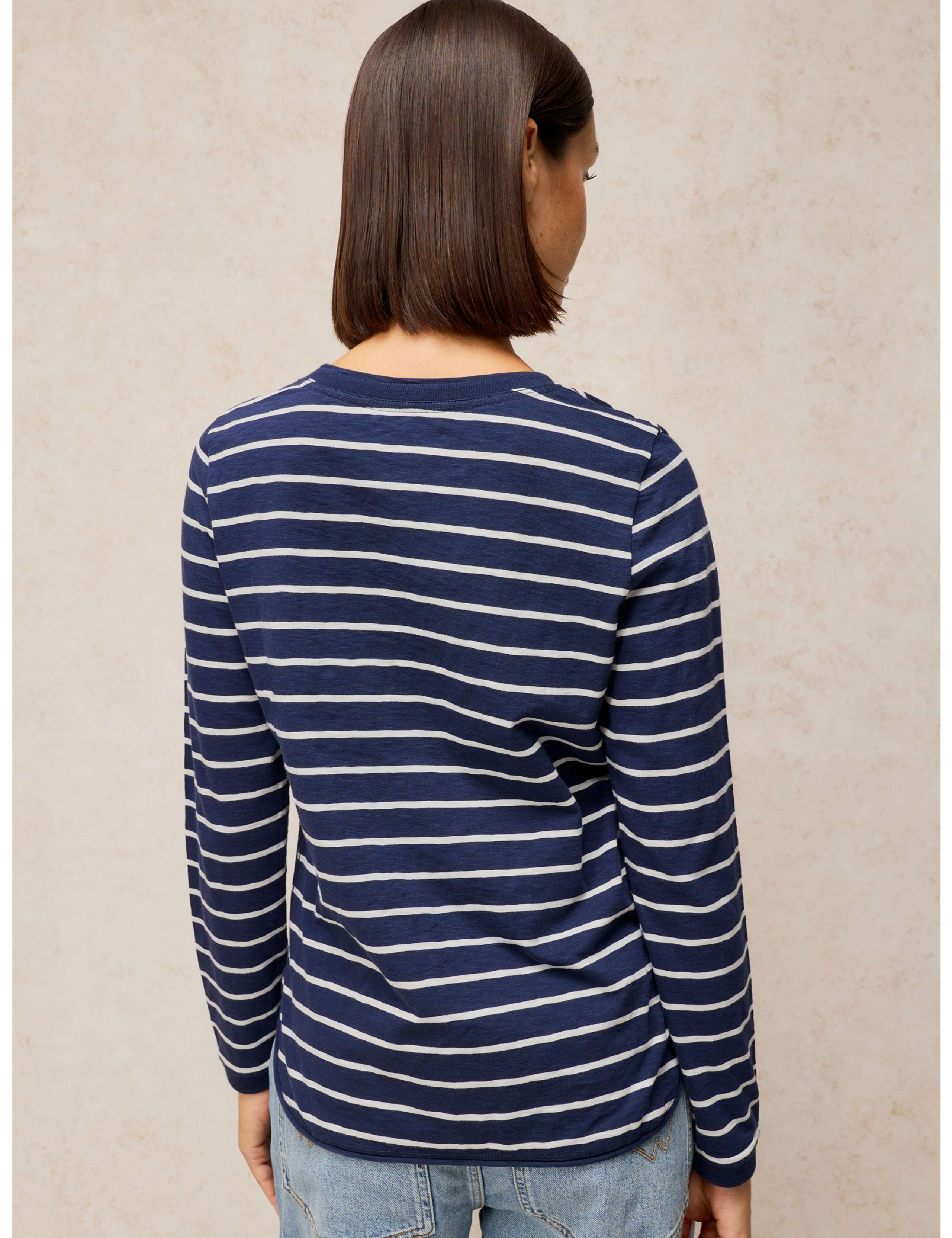 Pure Cotton Striped Slogan T-Shirt 3 of 6