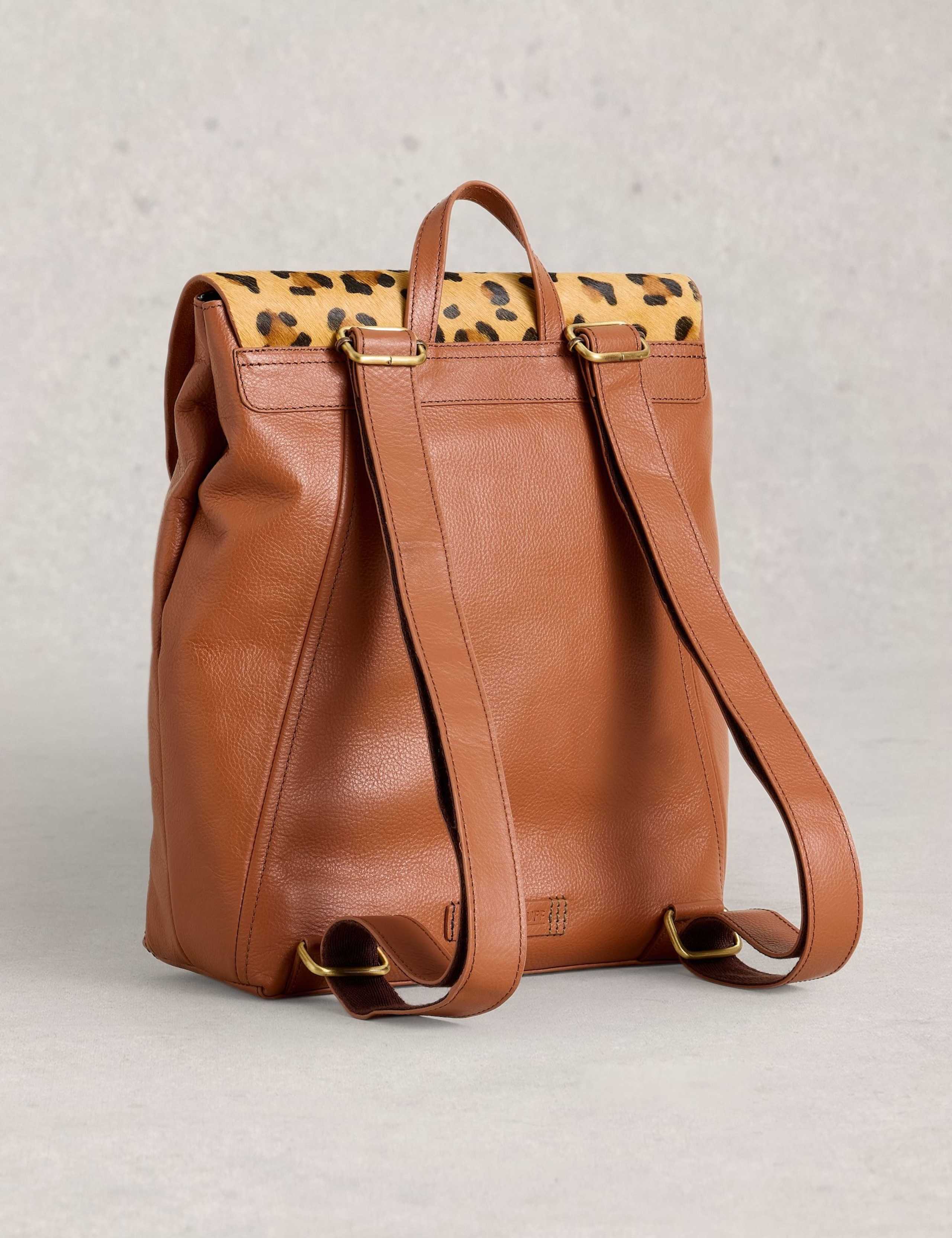 Leather Animal Print Backpack 3 of 4