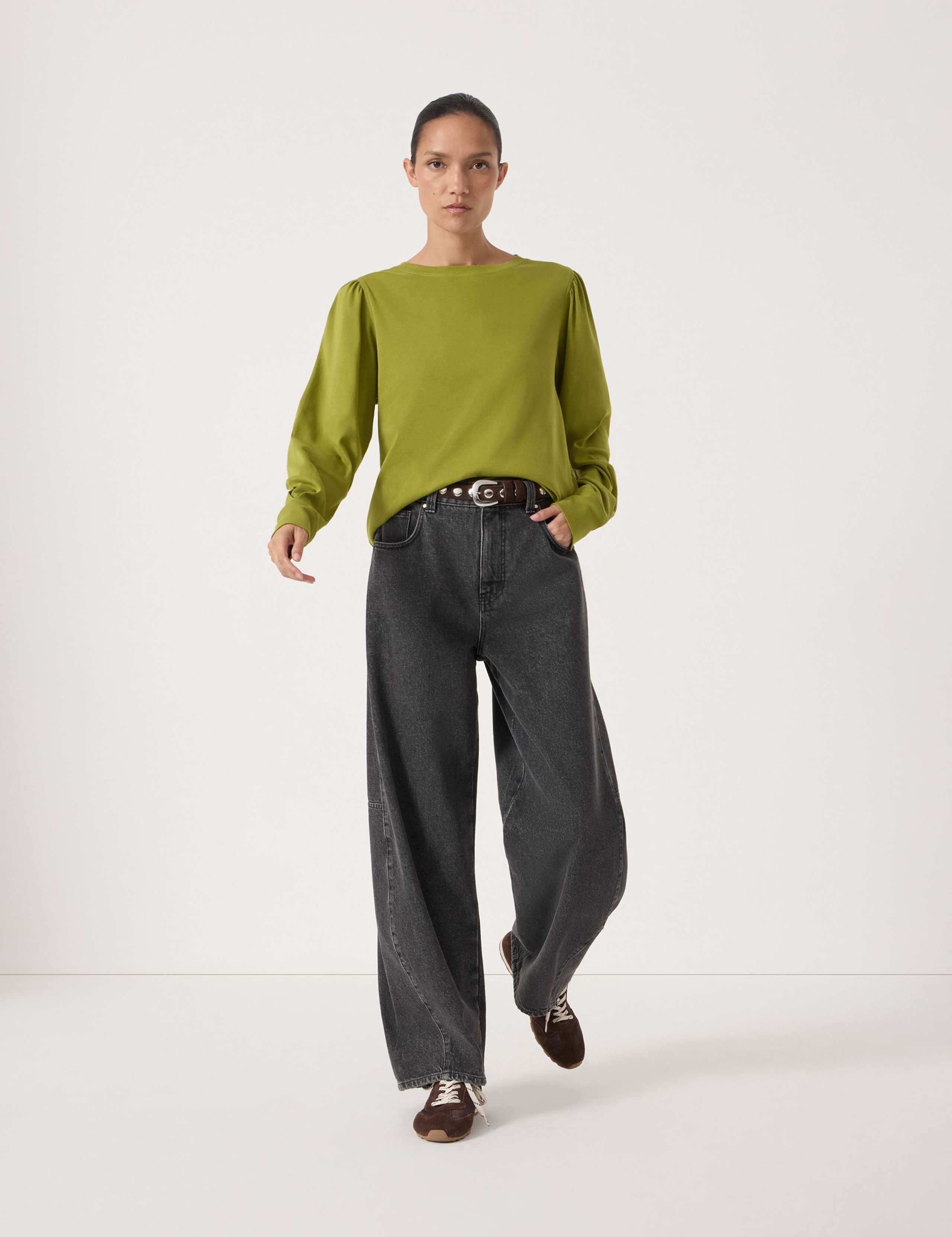 Emily Puff Sleeve Cotton Jersey Top 3 of 6