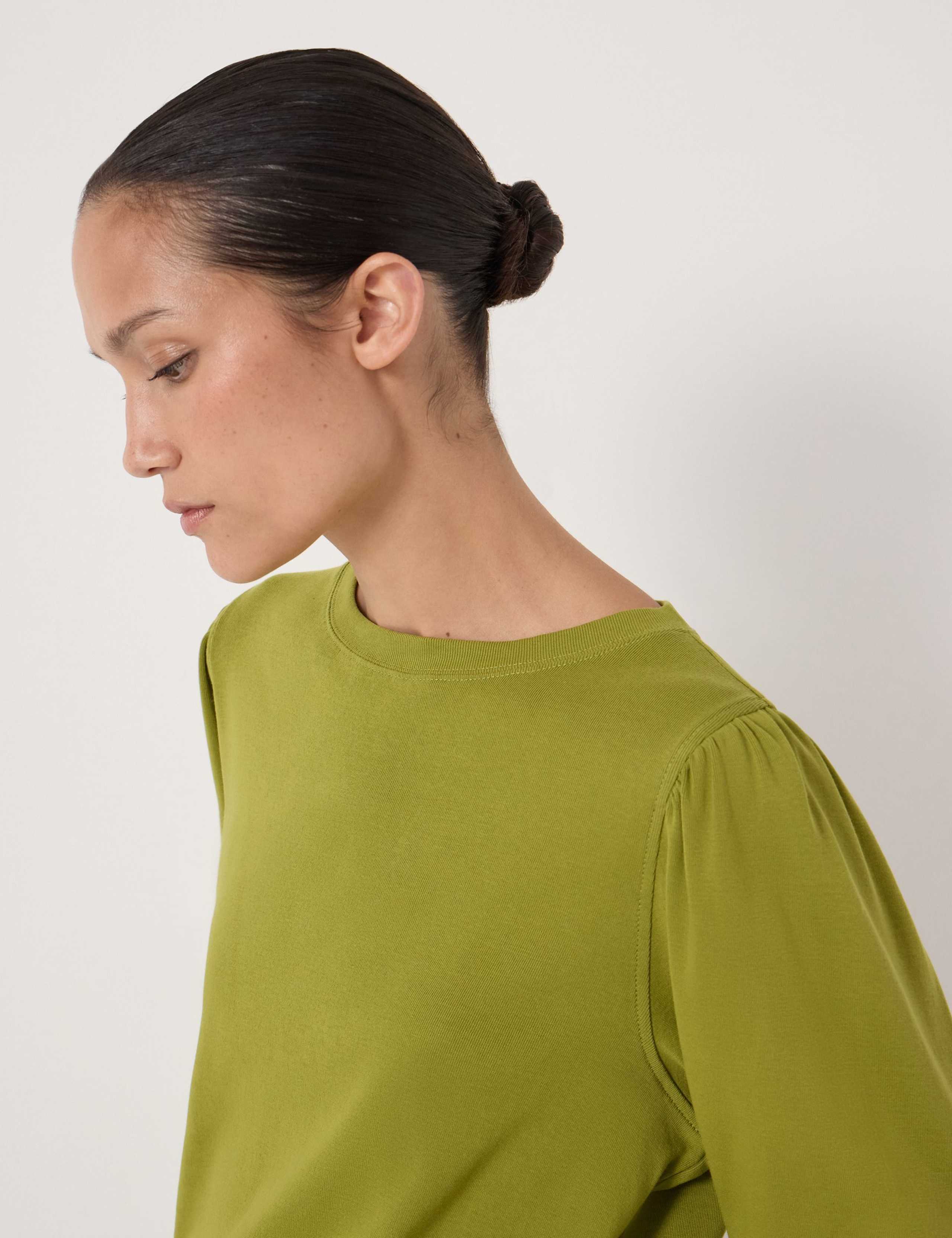 Pure Cotton Jersey Puff Sleeve Top 5 of 6