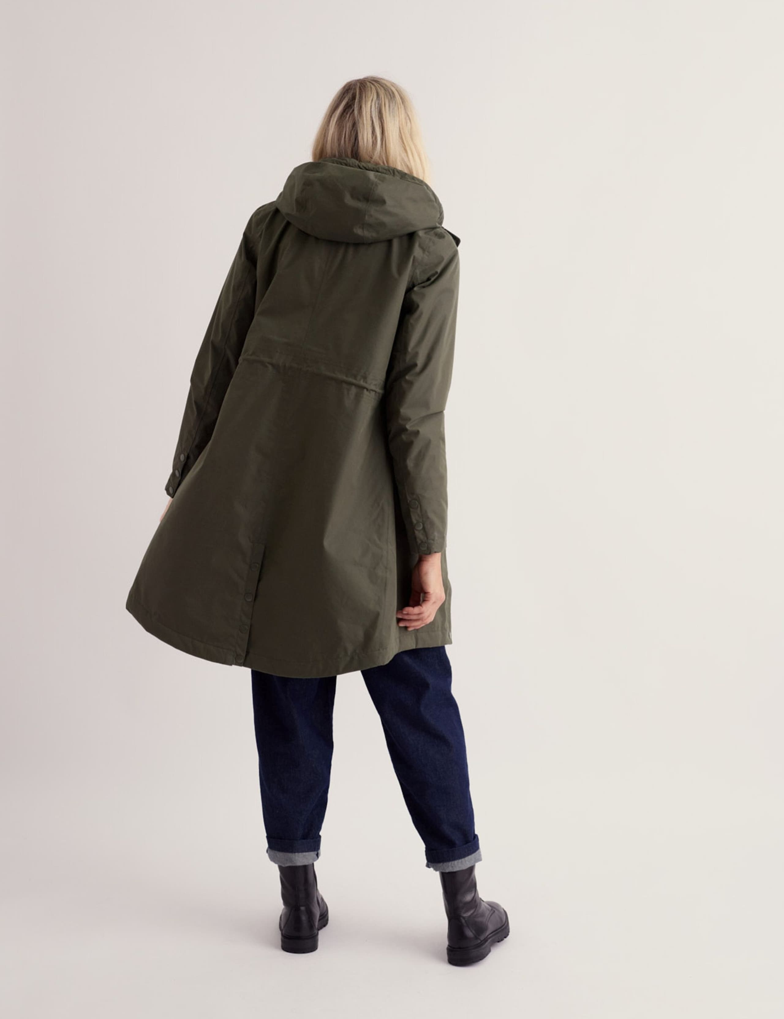 Cotton Rich Waterproof Hooded Parka Raincoat 4 of 5