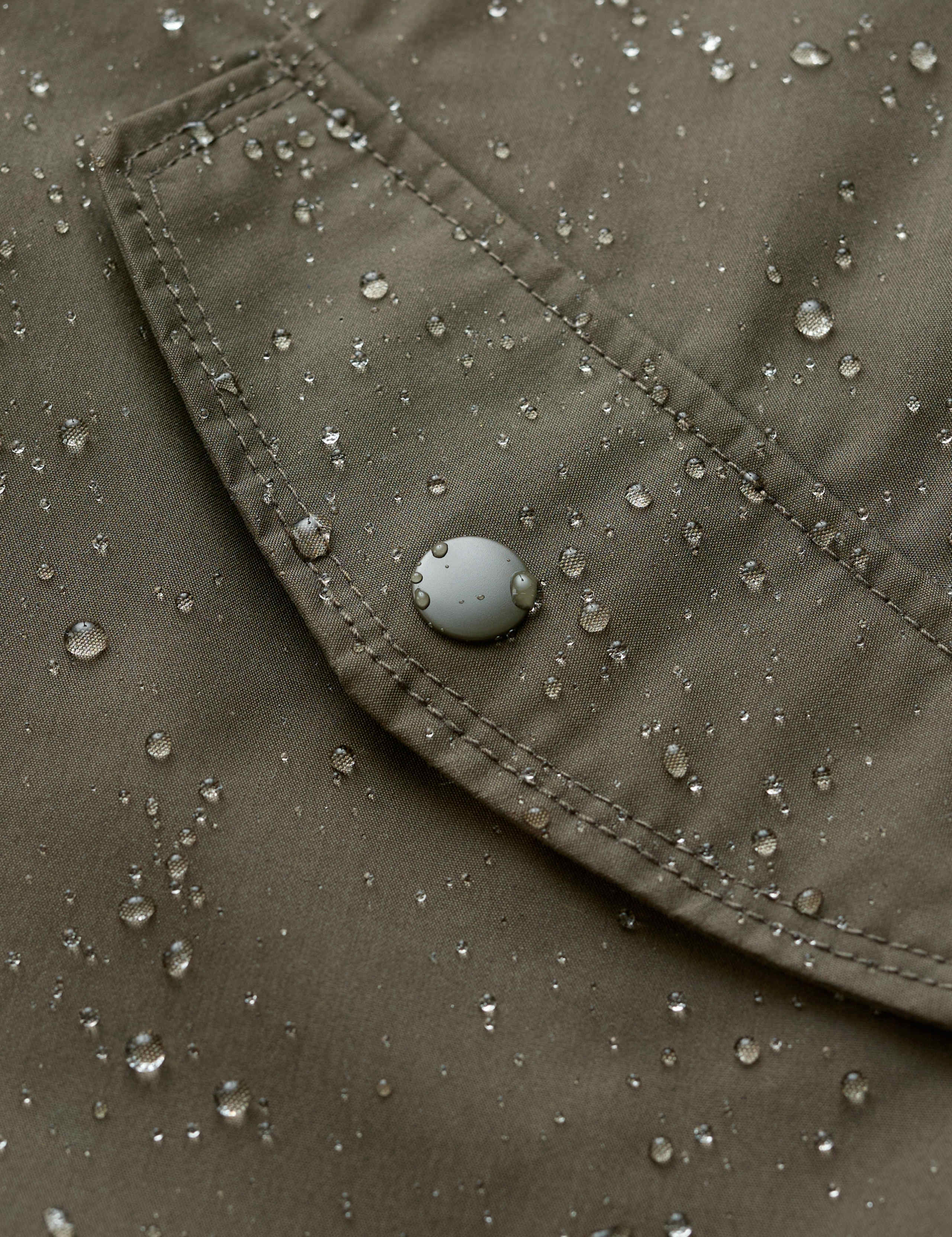 Cotton Rich Waterproof Hooded Parka Raincoat 5 of 5