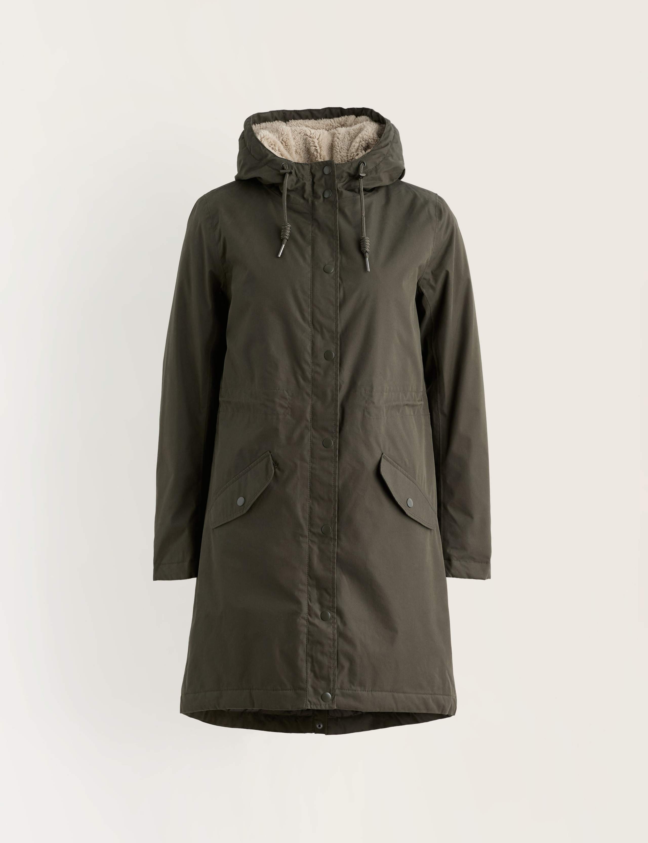 Cotton Rich Waterproof Hooded Parka Raincoat 2 of 5