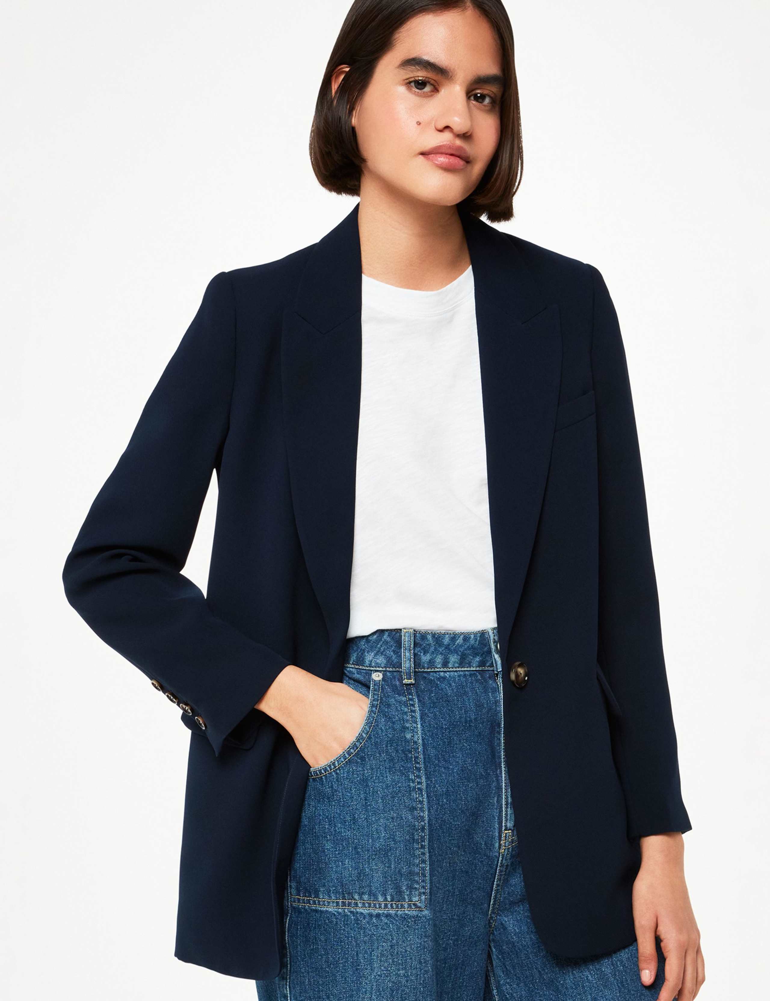 Crepe Relaxed Blazer 4 of 4