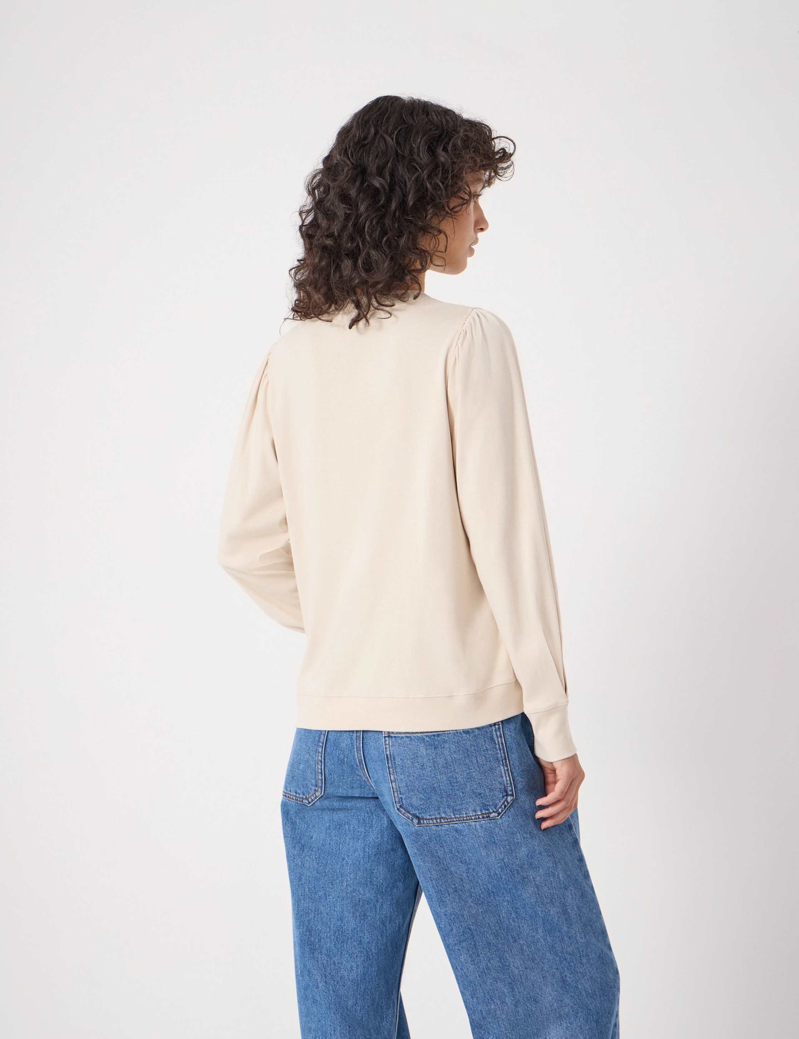 Pure Cotton V-Neck Puff Sleeve Top 4 of 5