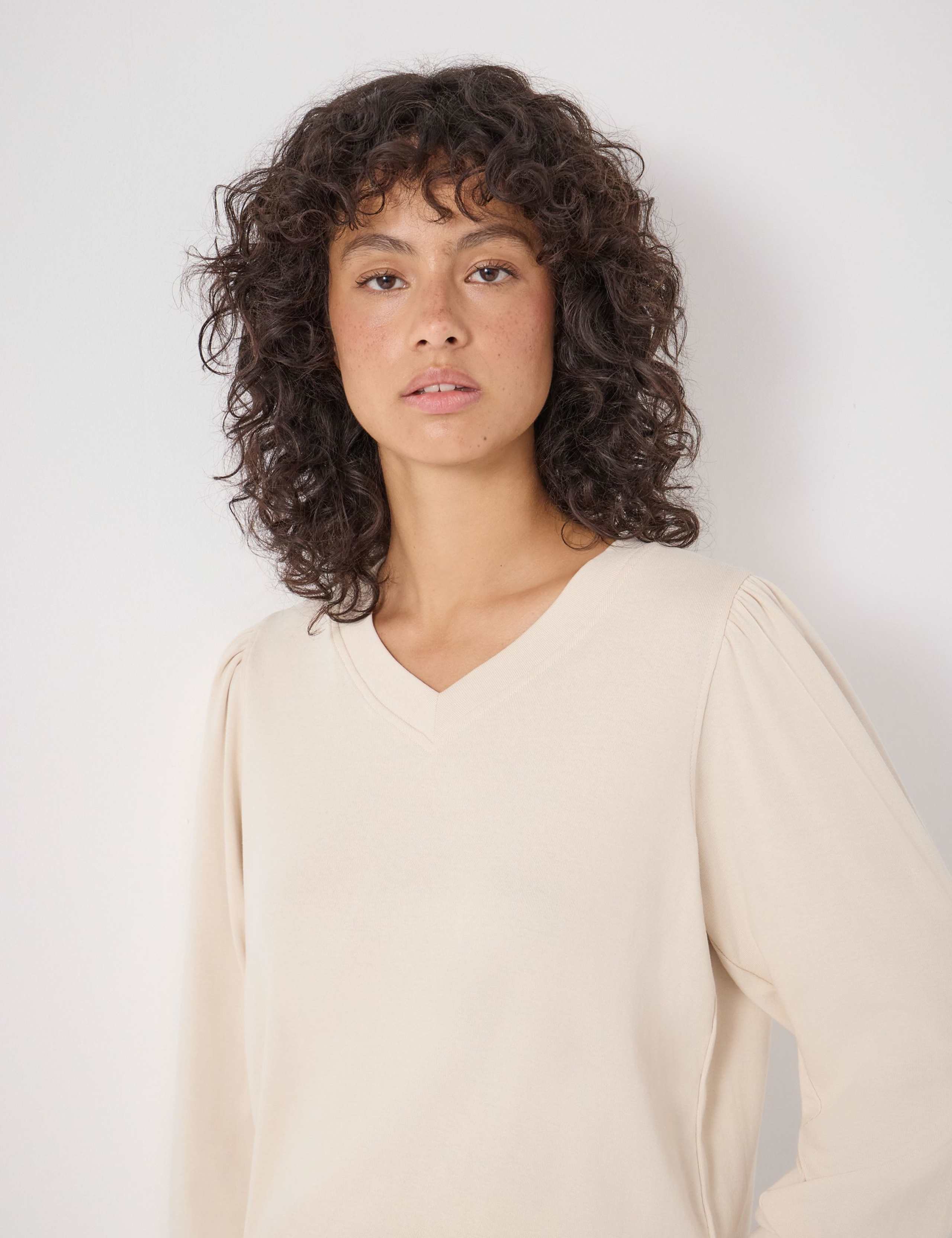 Pure Cotton V-Neck Puff Sleeve Top 5 of 5