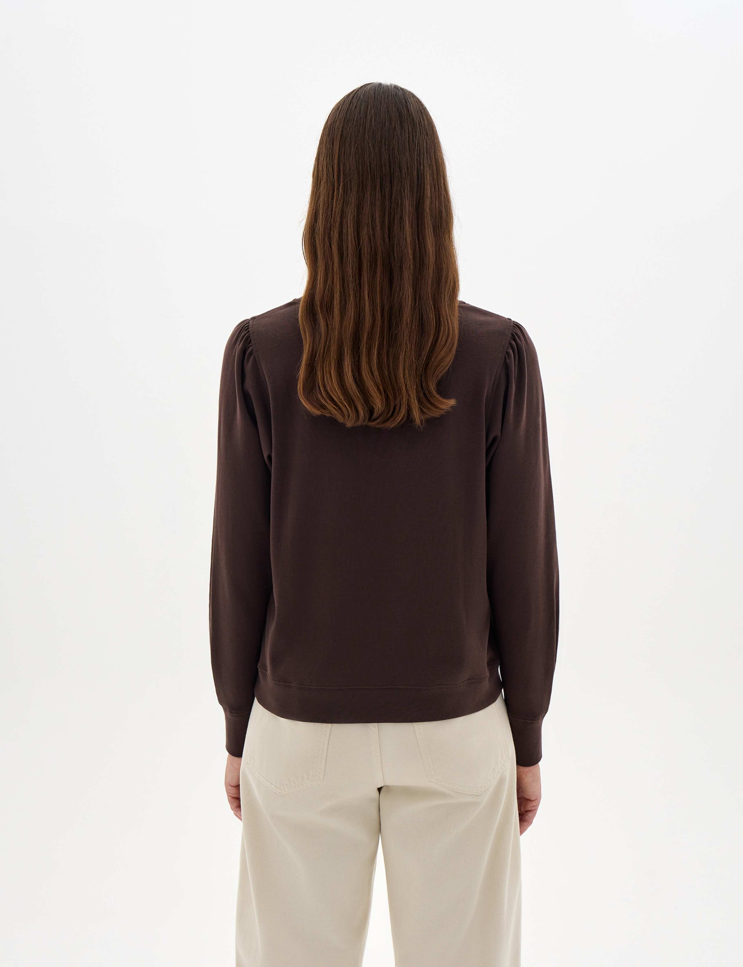 Pure Cotton V-Neck Puff Sleeve Top 3 of 5