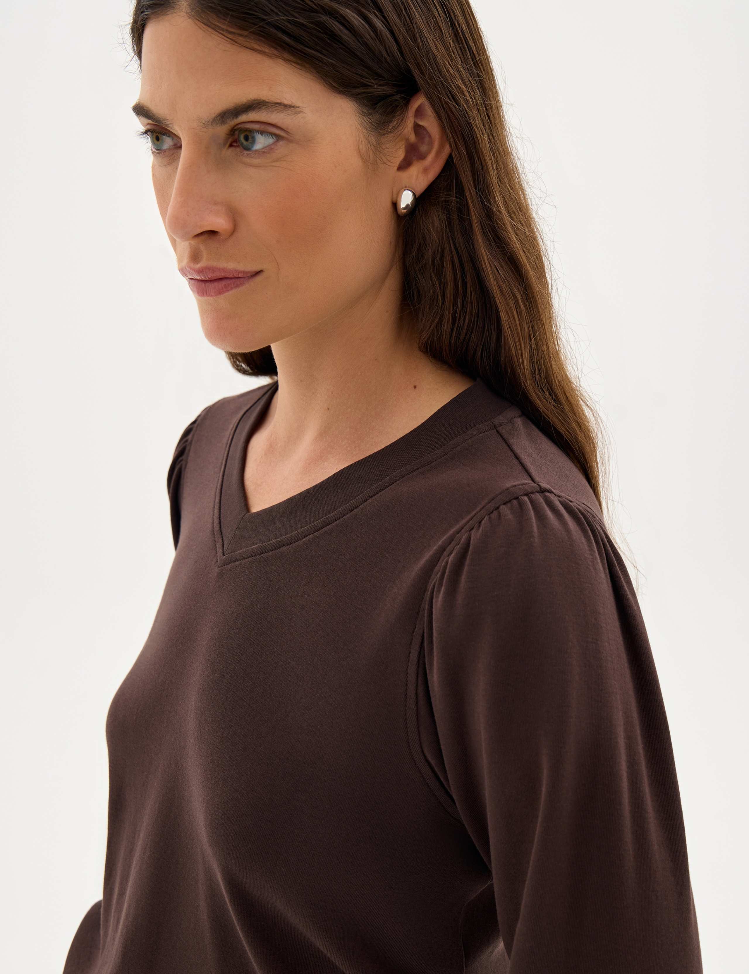 Pure Cotton V-Neck Puff Sleeve Top 5 of 5