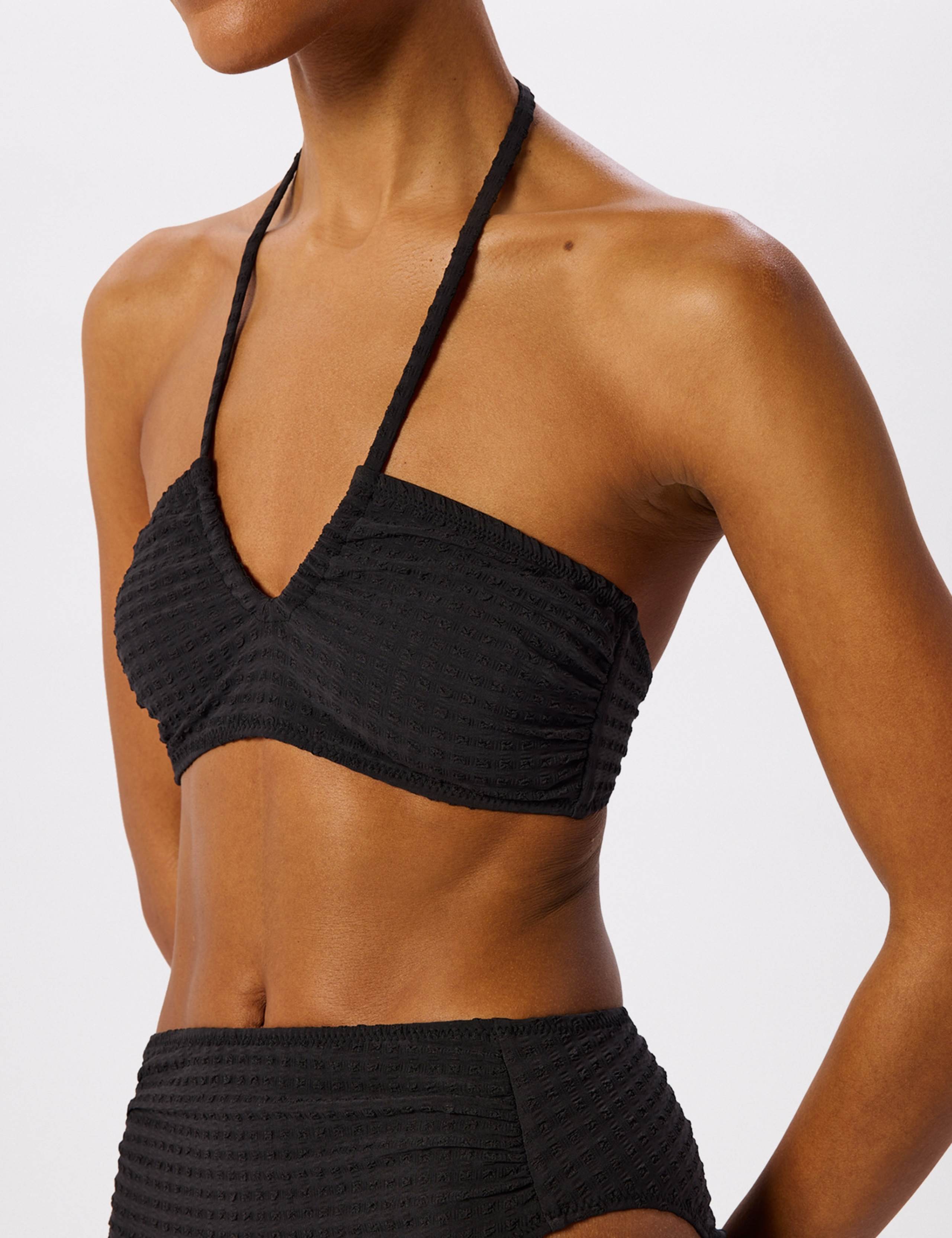 Textured Gingham Bikini Top 4 of 5