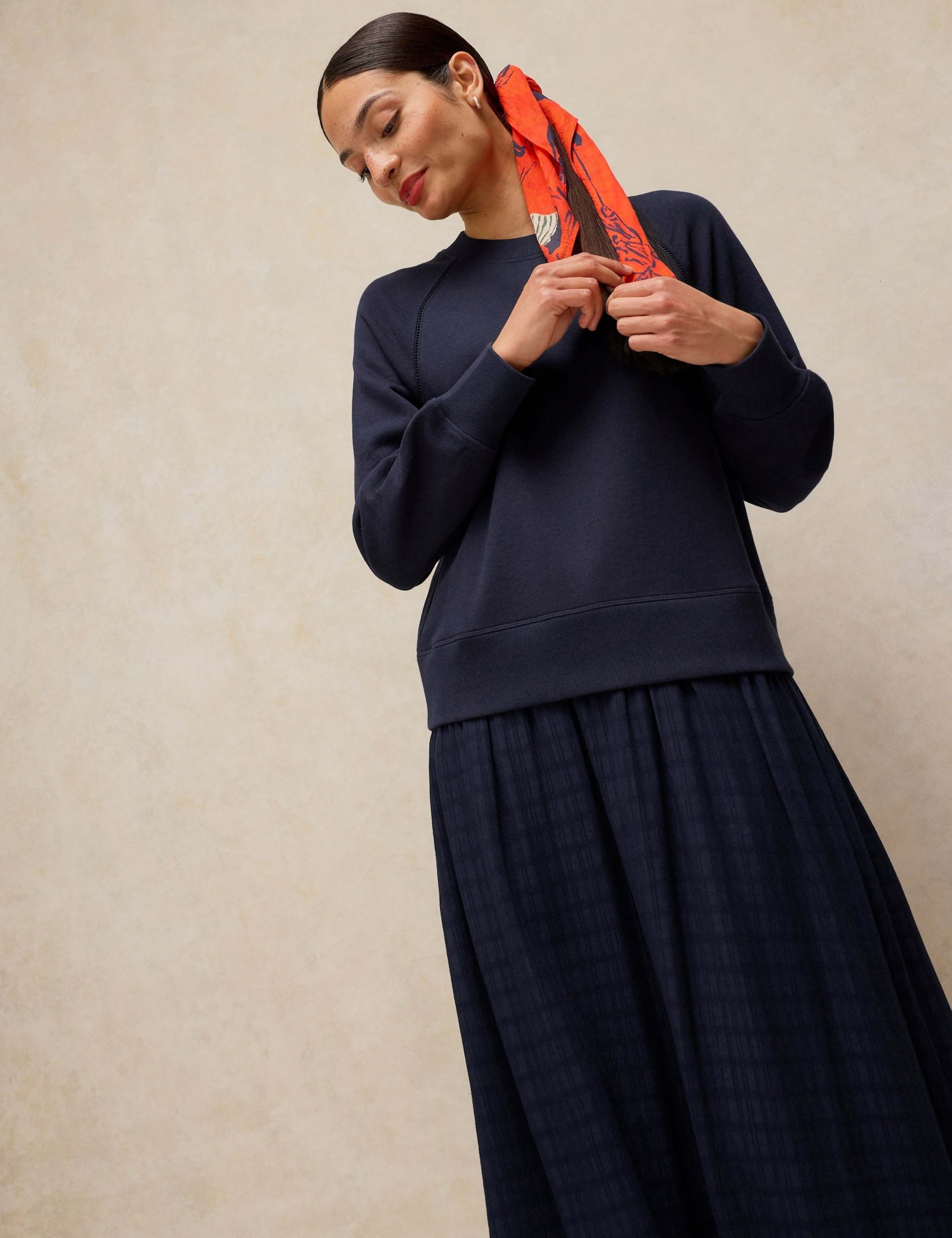 Pure Cotton Midi Sweater Dress 4 of 6