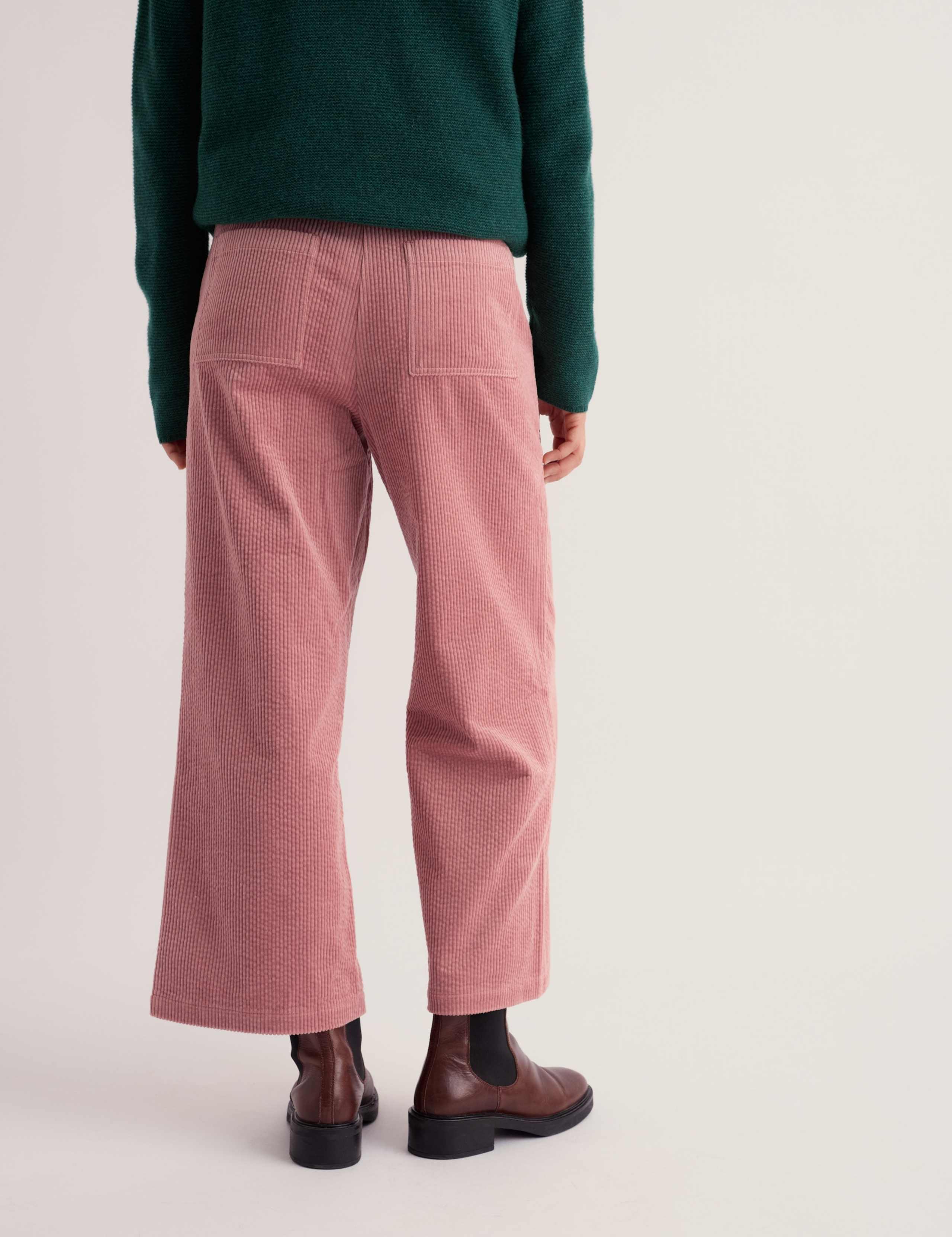 Pure Cotton Cord Cropped Trousers 3 of 5