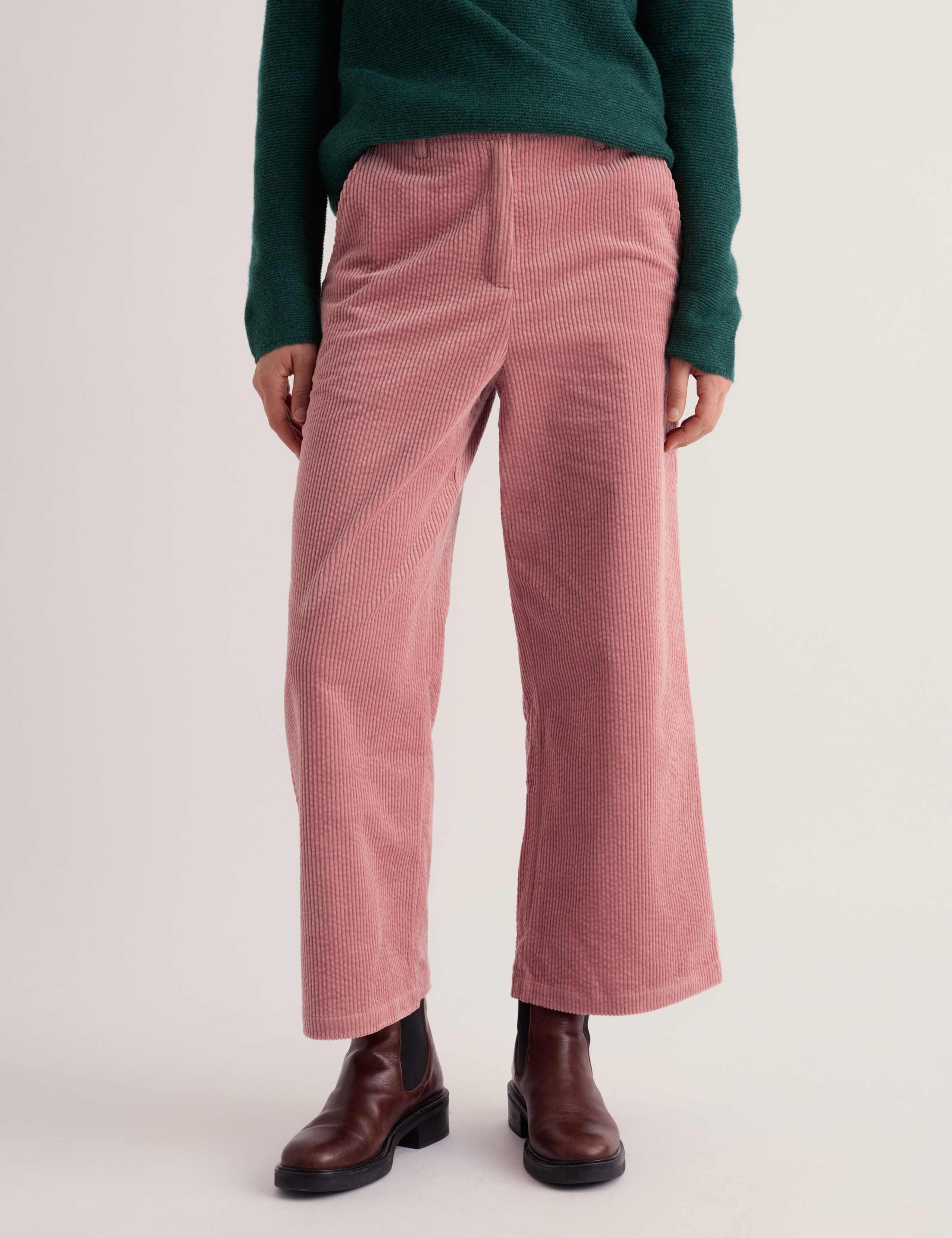 Pure Cotton Cord Cropped Trousers 4 of 5