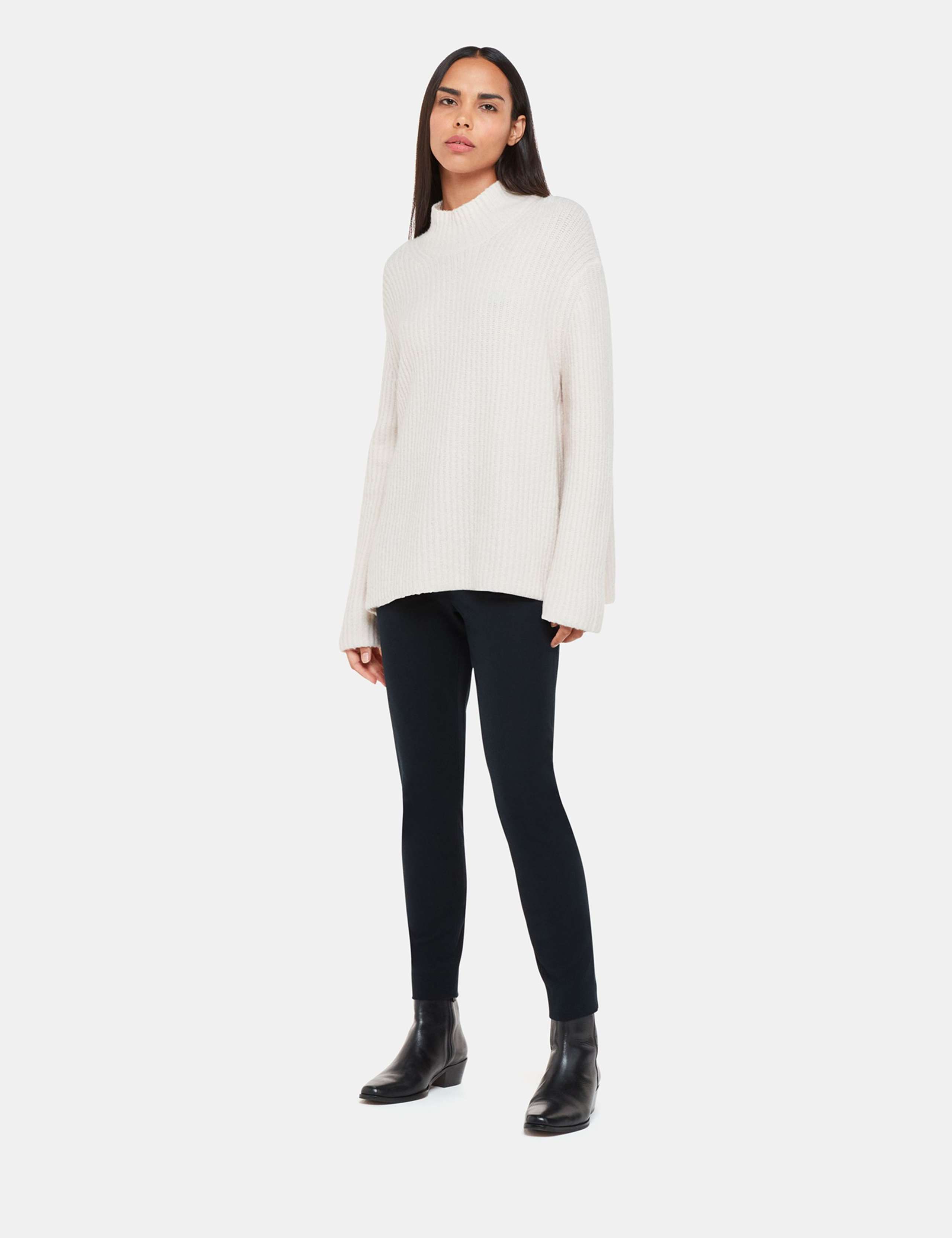 Cotton Rich Skinny Ankle Grazer Trousers 1 of 4