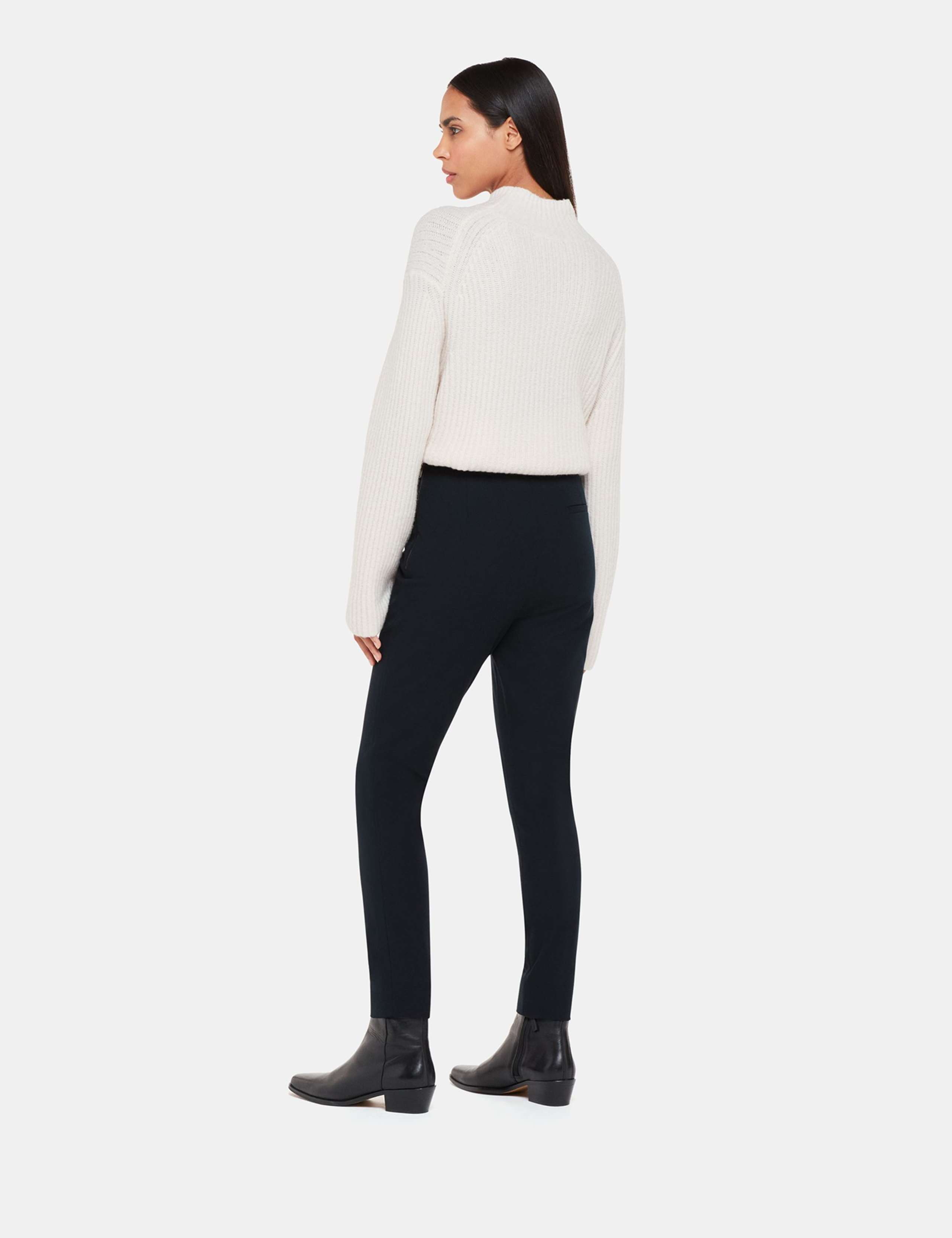 Cotton Rich Skinny Ankle Grazer Trousers 3 of 4