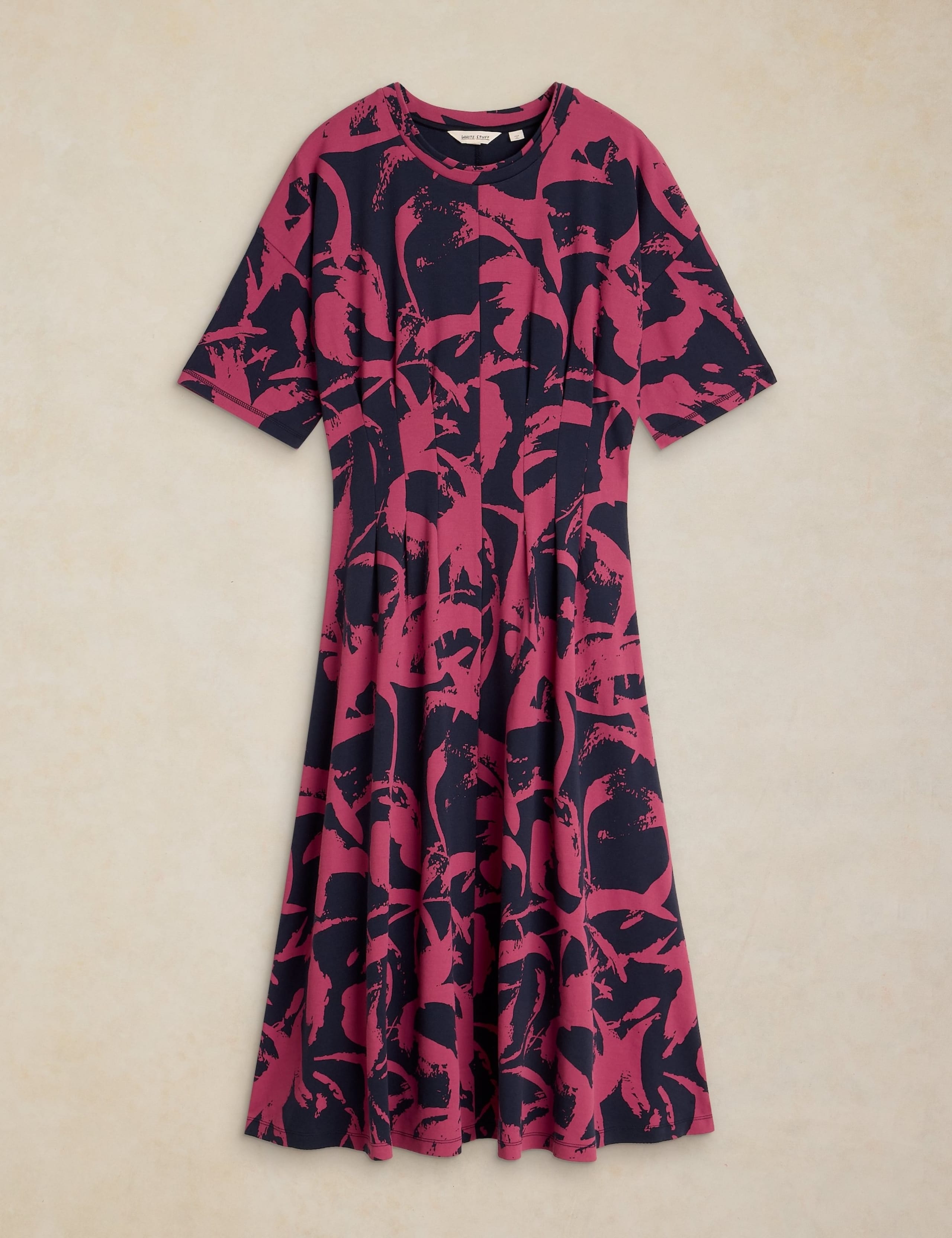 Pure Cotton Floral Belted Midi Tea Dress 2 of 5