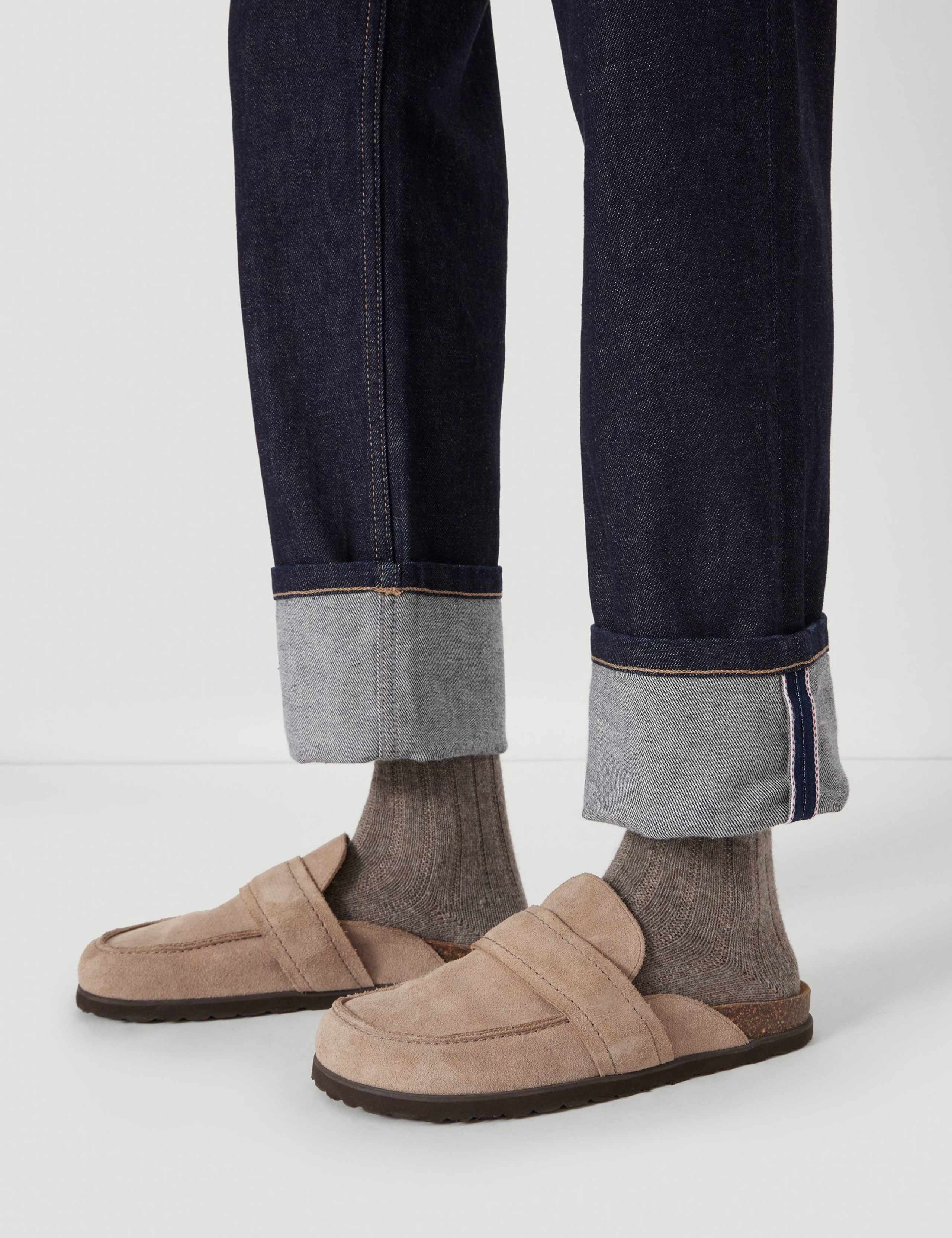 Mid Rise Straight Leg Turn Up Jeans 5 of 7