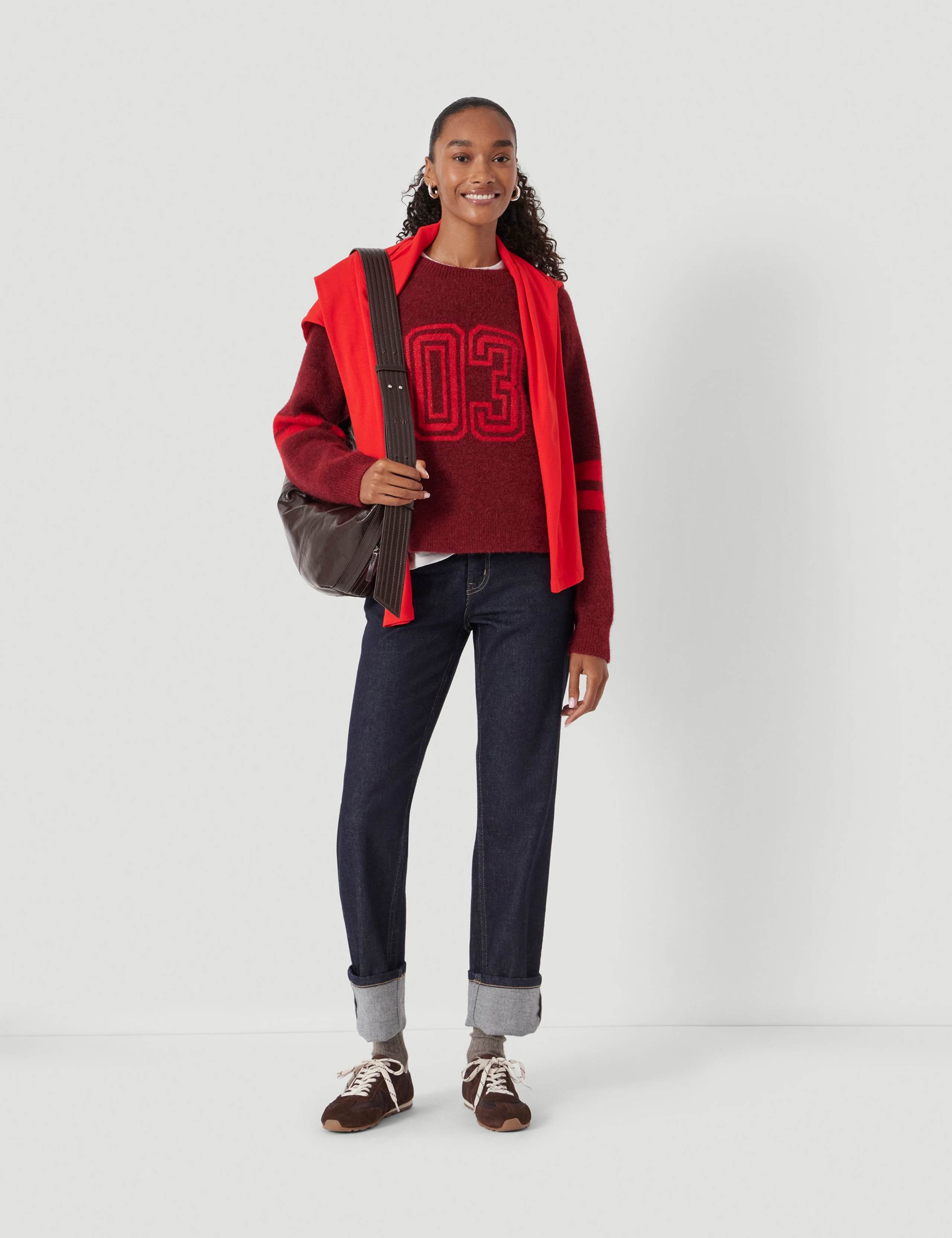 Mid Rise Straight Leg Turn Up Jeans 7 of 7