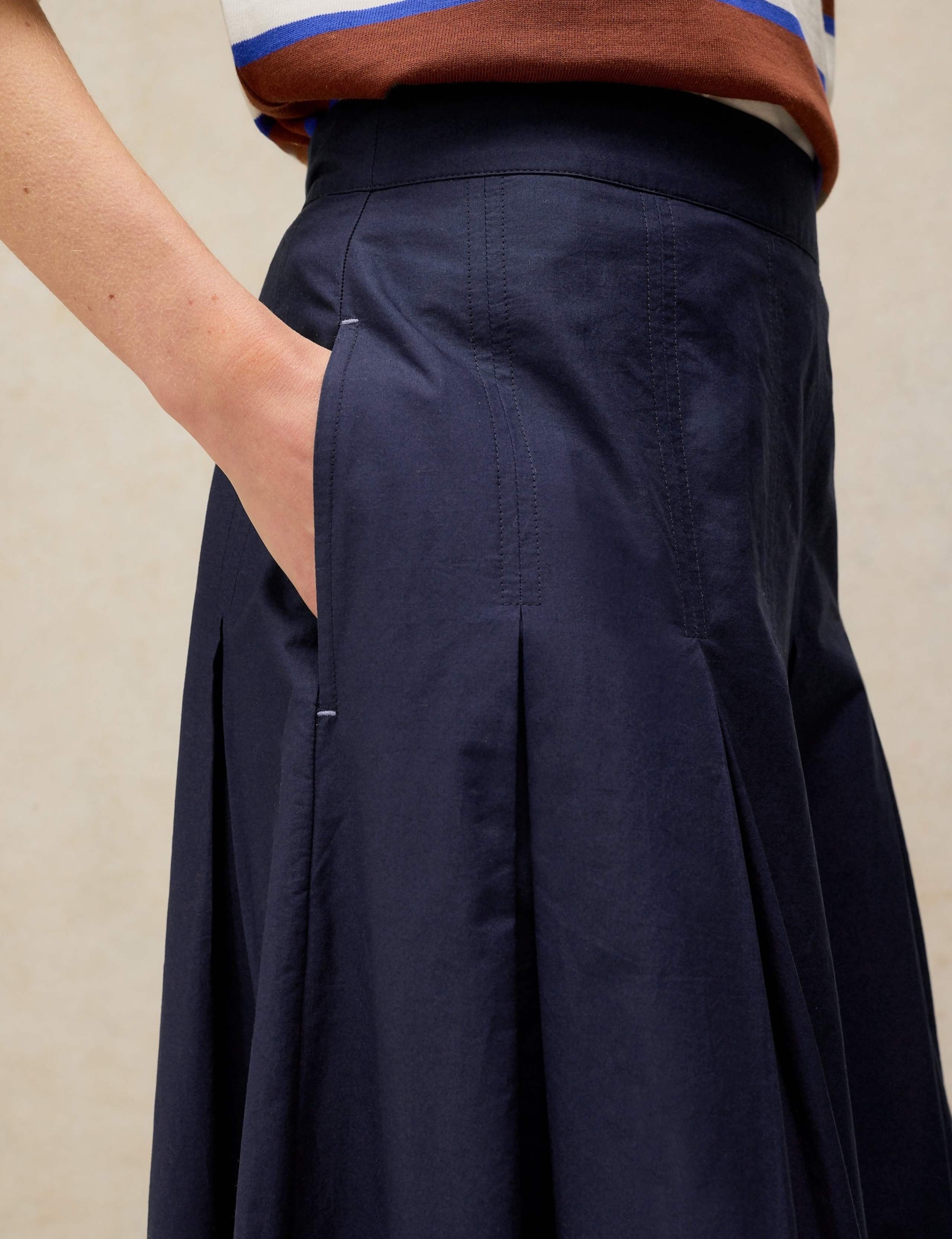 Pure Cotton Midi A-Line Skirt 5 of 6