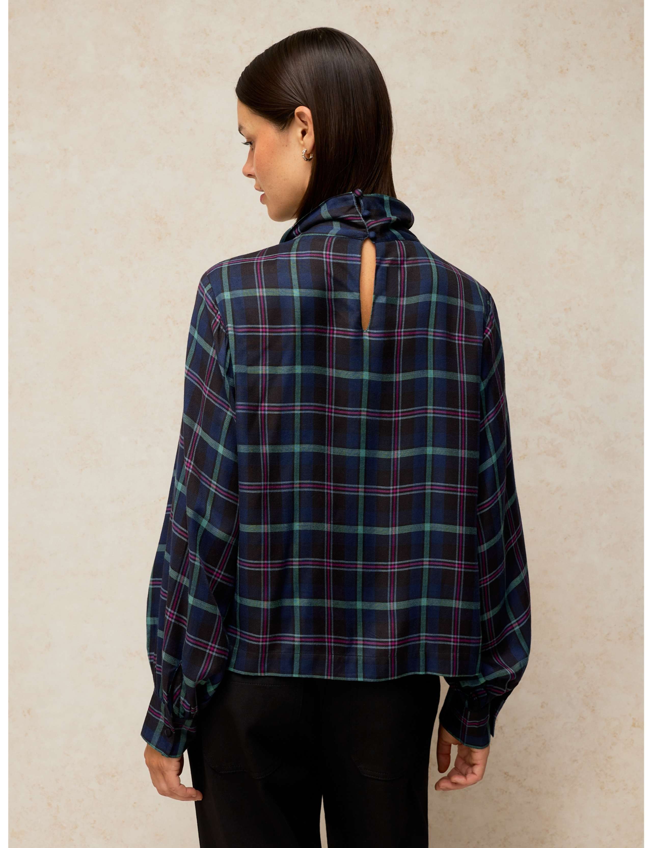 Fleur Pure Cotton Tie Neck Top 3 of 6