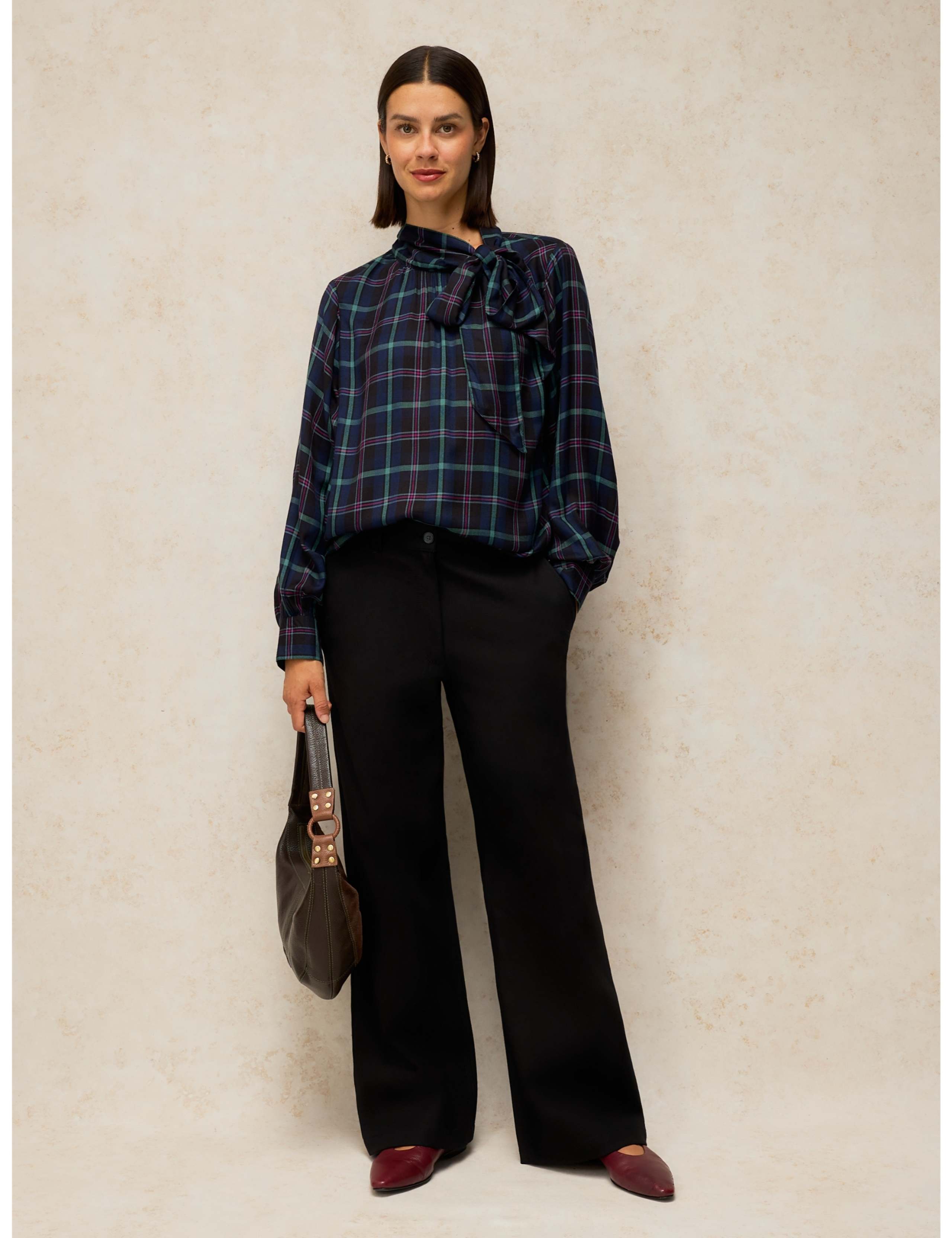 Fleur Pure Cotton Tie Neck Top 4 of 6