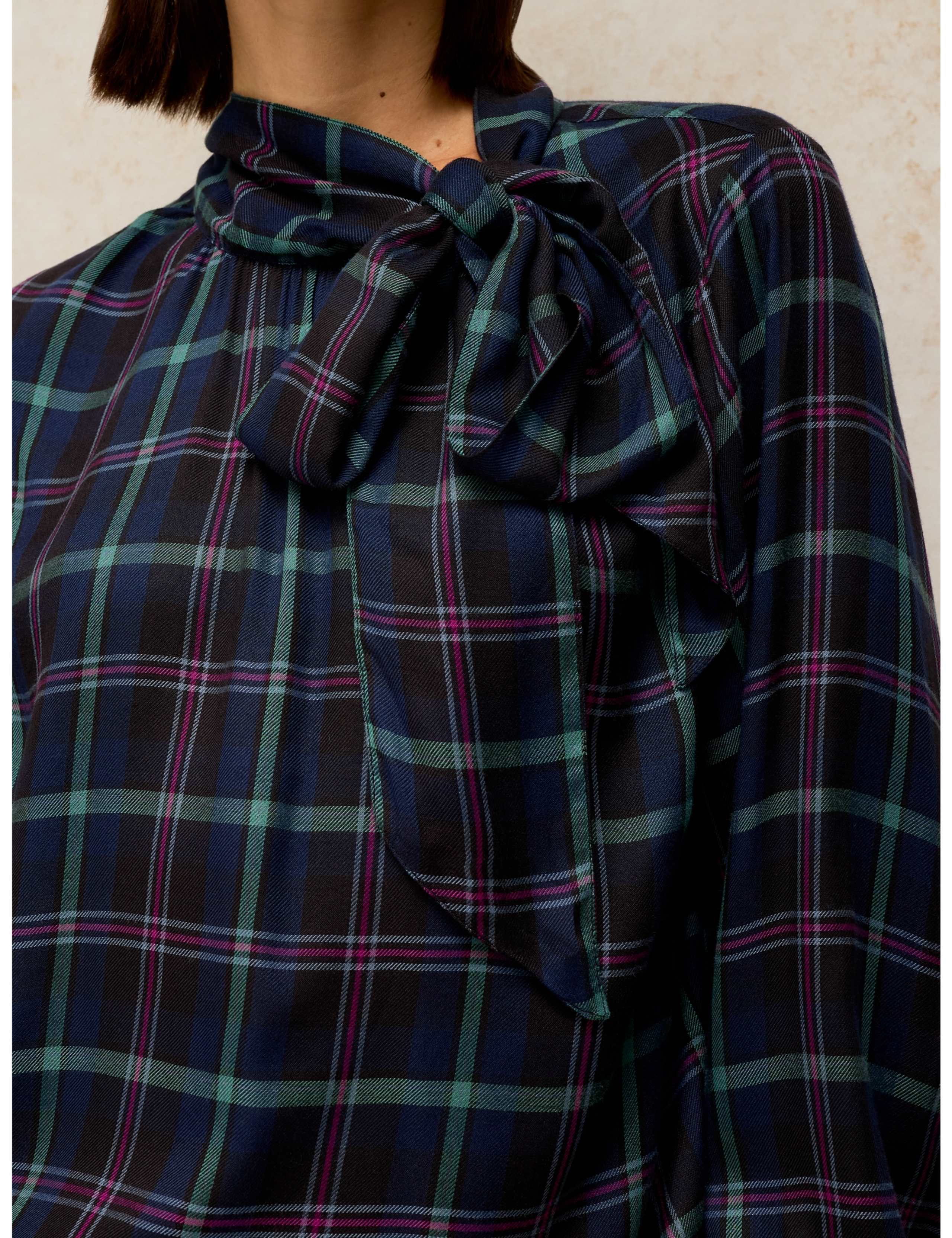 Fleur Pure Cotton Tie Neck Top 5 of 6