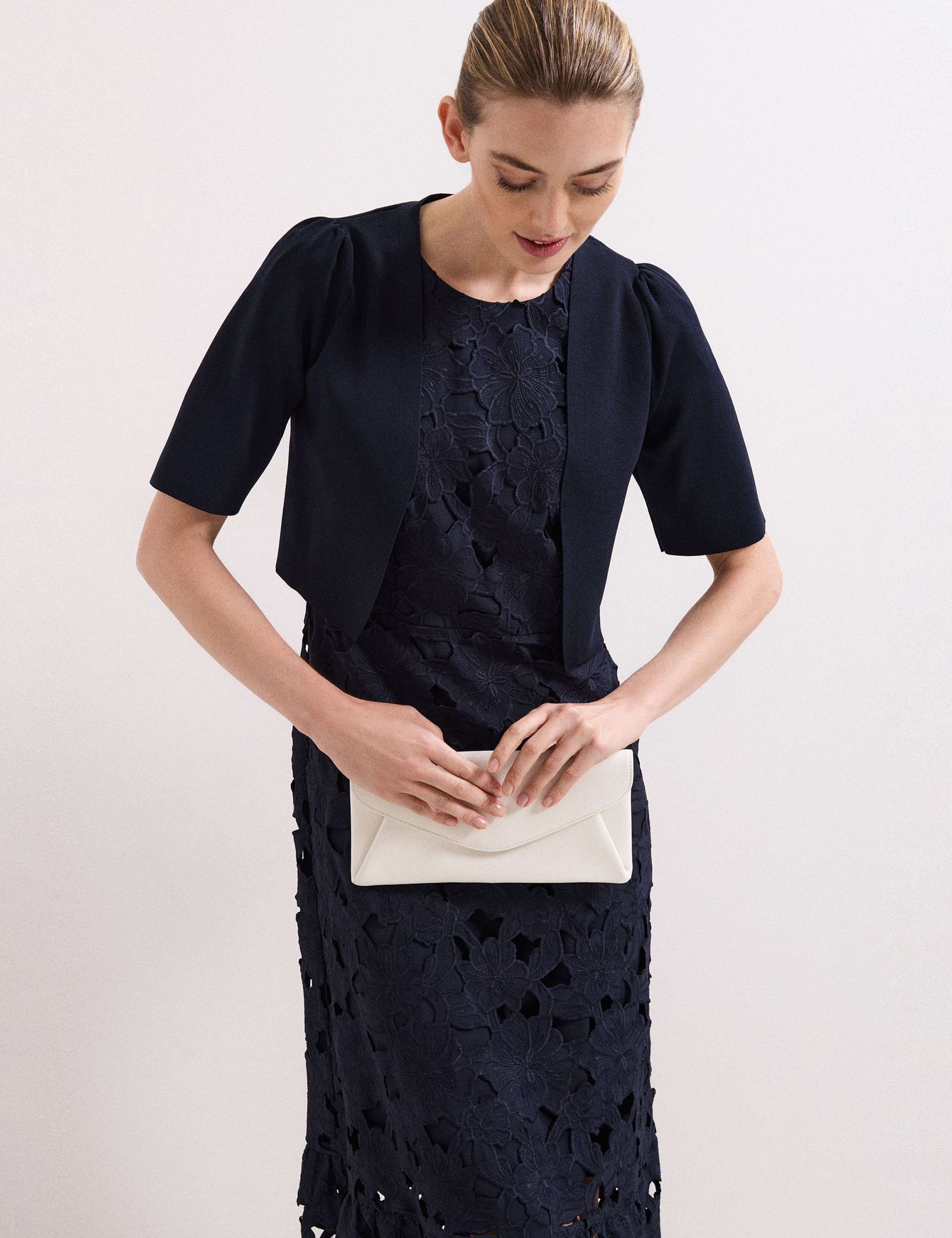 Lace Cutwork Detail Midi Skater Dress 5 of 9