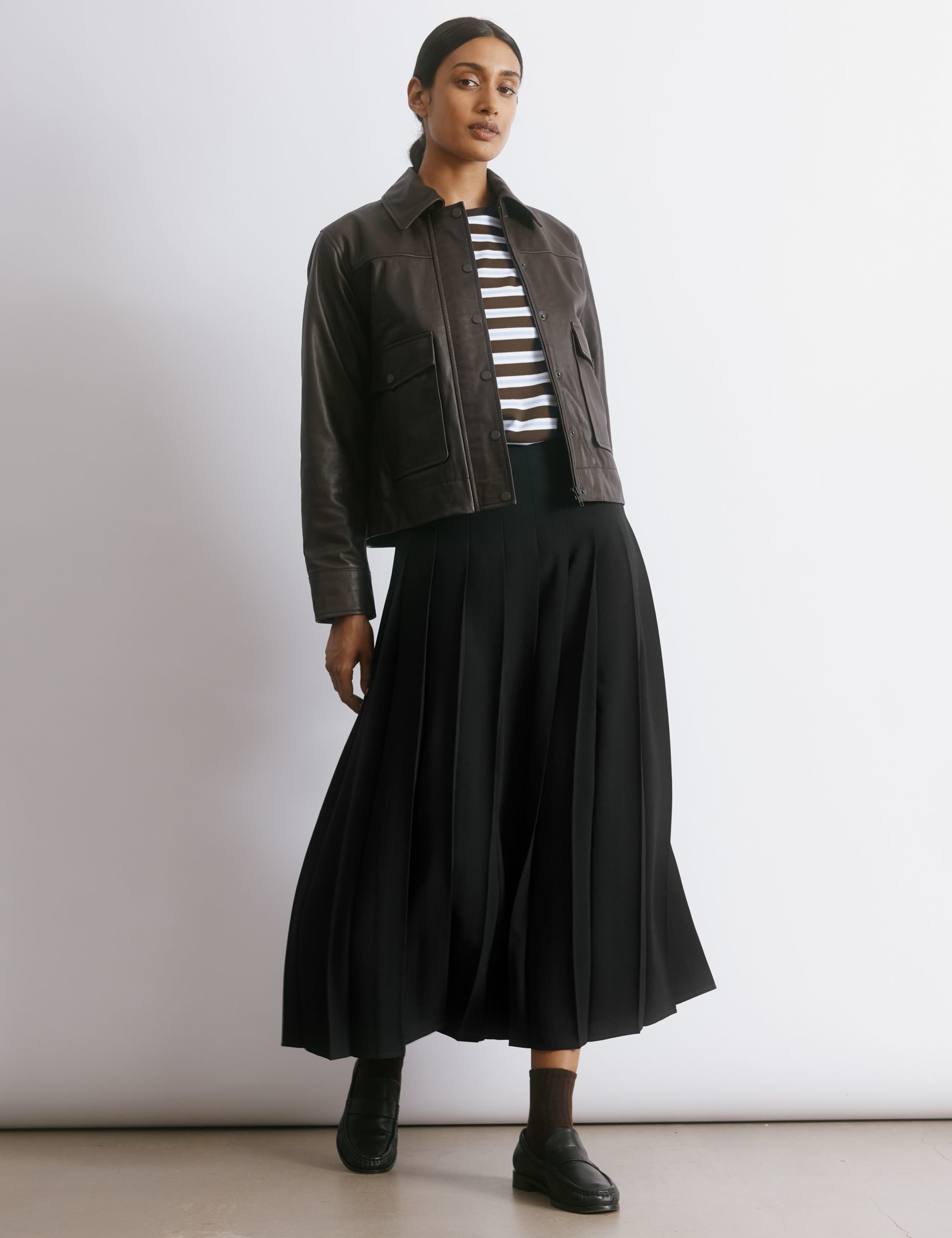 Pleated Midi Skirt 3 of 5