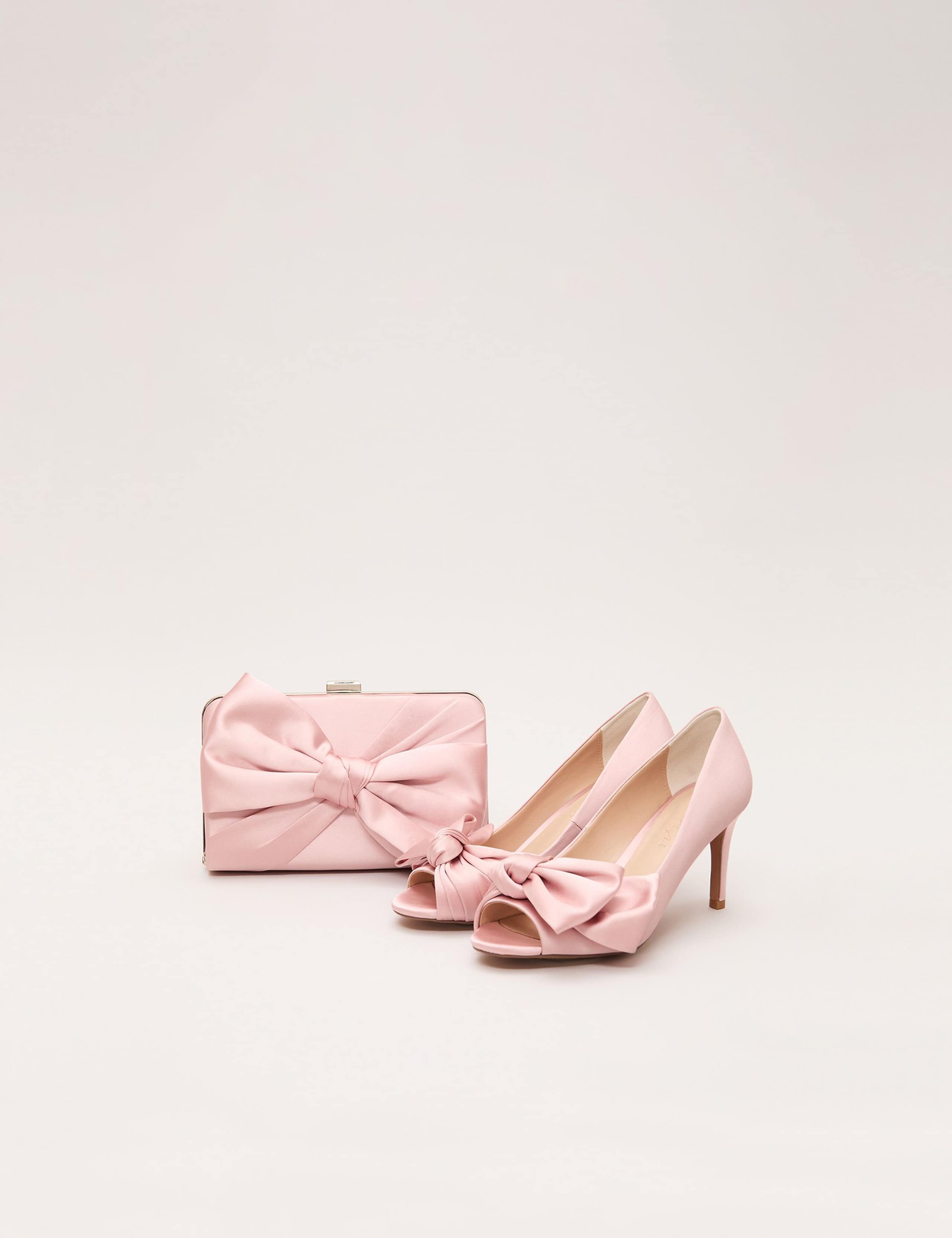 Satin Bow Chain Strap Clutch Bag 3 of 9