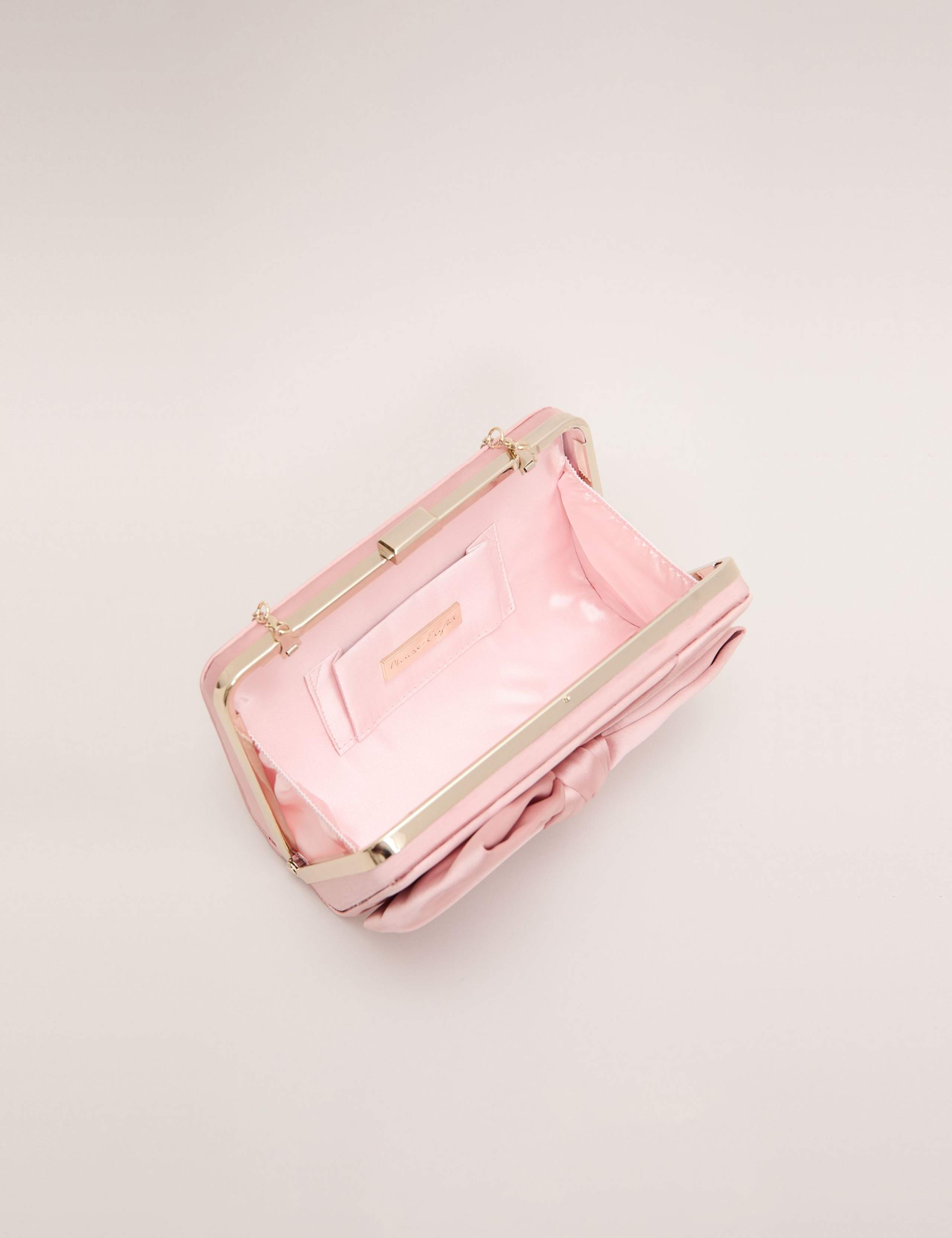 Satin Bow Chain Strap Clutch Bag 4 of 9