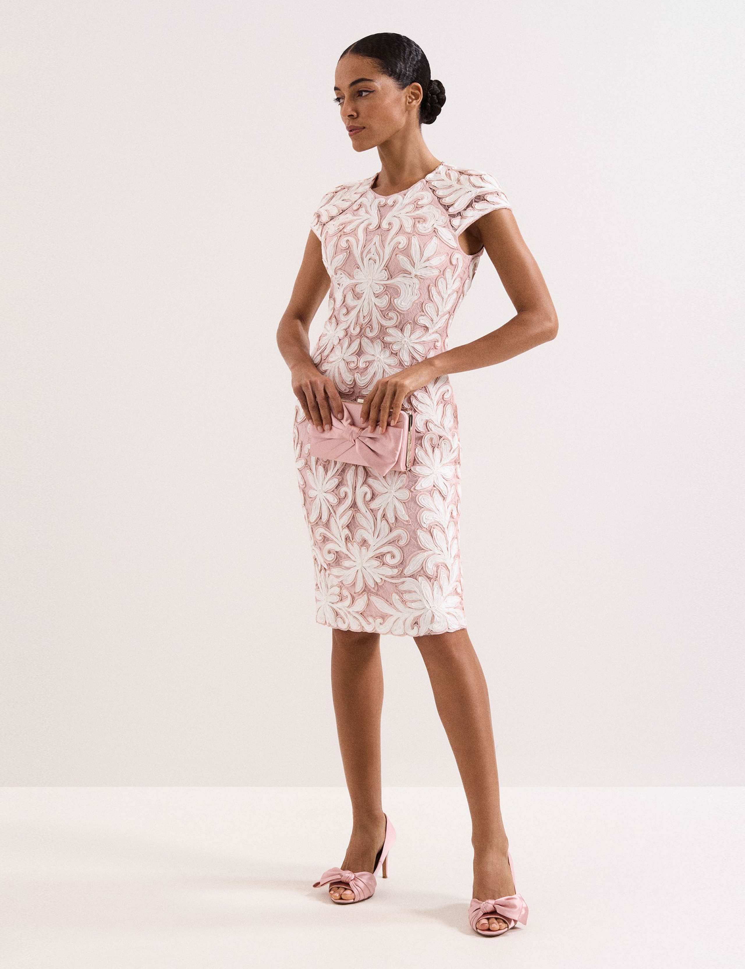 Satin Bow Chain Strap Clutch Bag 5 of 9