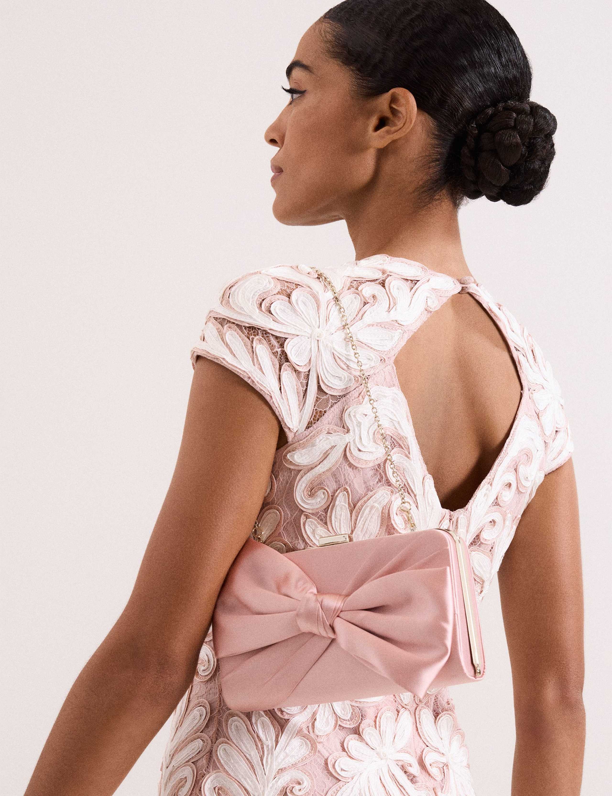 Satin Bow Chain Strap Clutch Bag 8 of 9