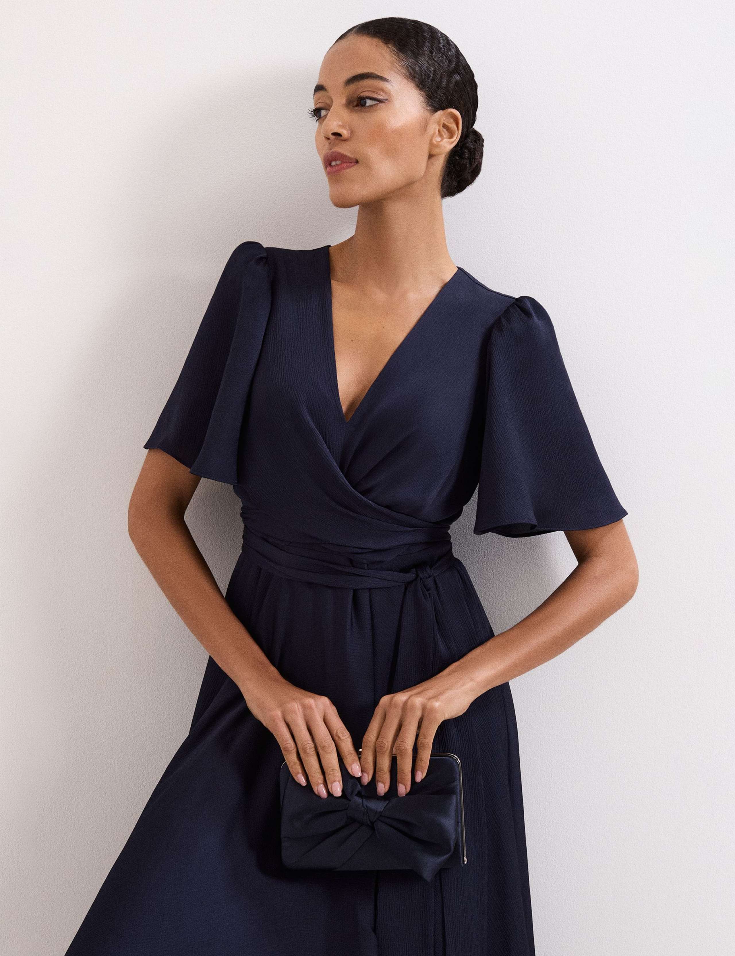 Satin Bow Chain Strap Clutch Bag 6 of 7