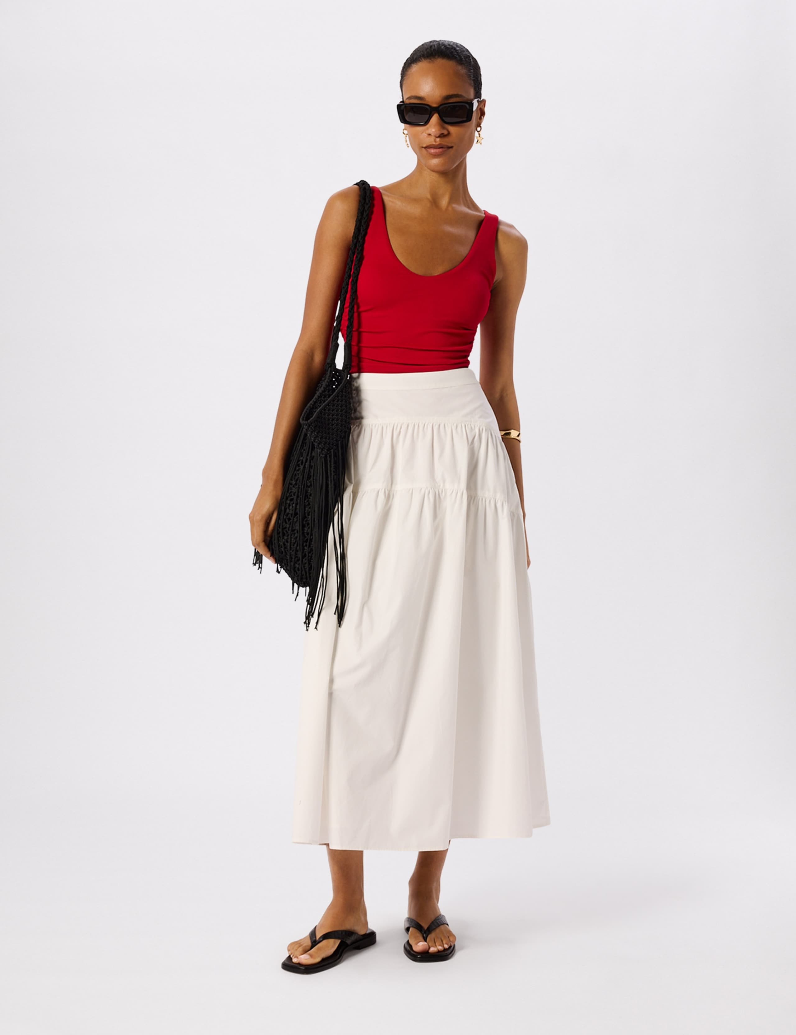 Textured Side Ruched Scoop Neck Swimsuit 4 of 6